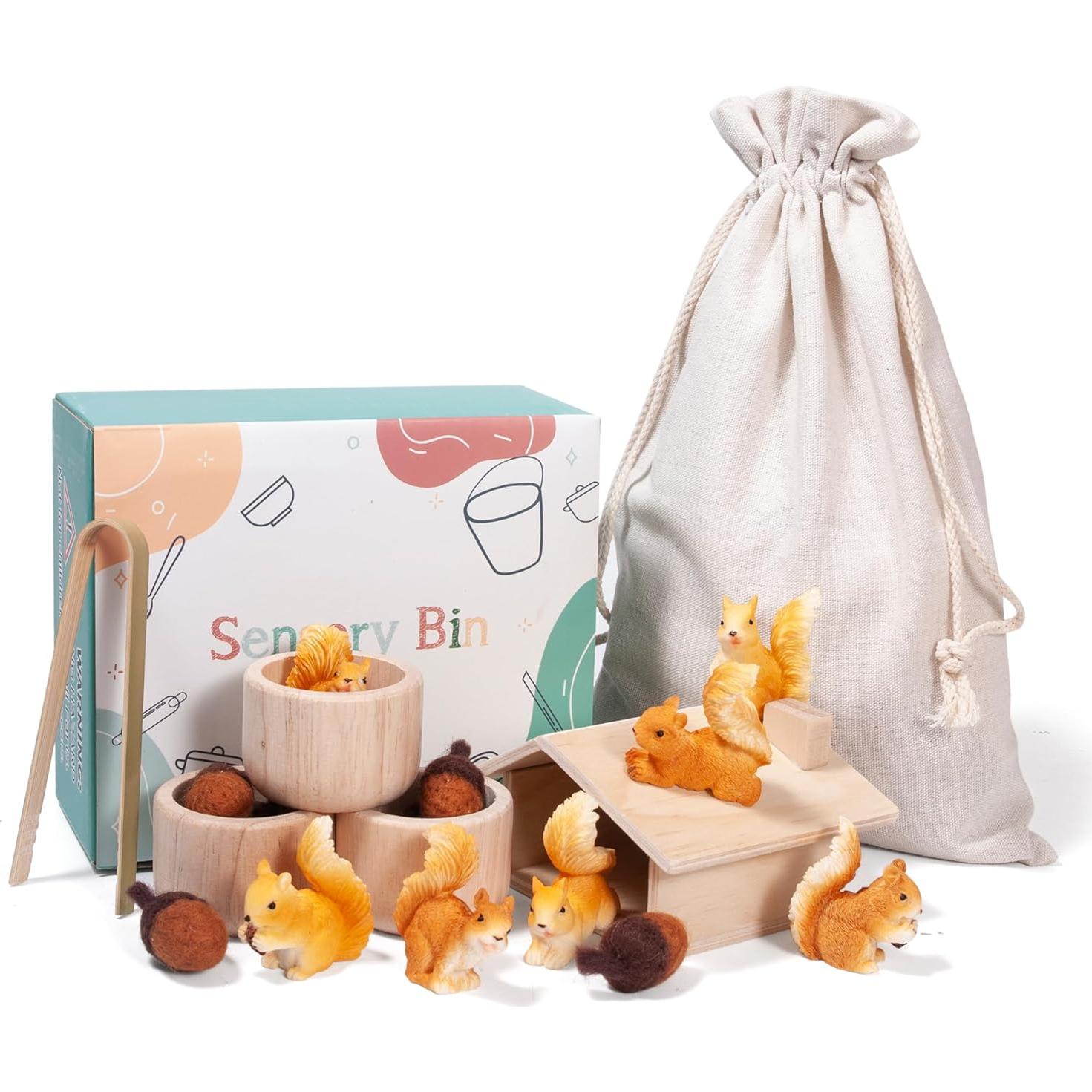 Caja Sensorial Montessori de Madera para Niños 36 meses+