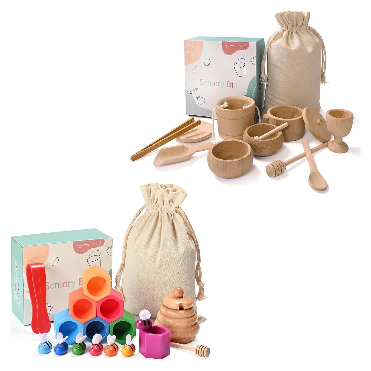 Caja Sensorial Montessori MONT PLEASANT - Juguetes de Madera para Niños