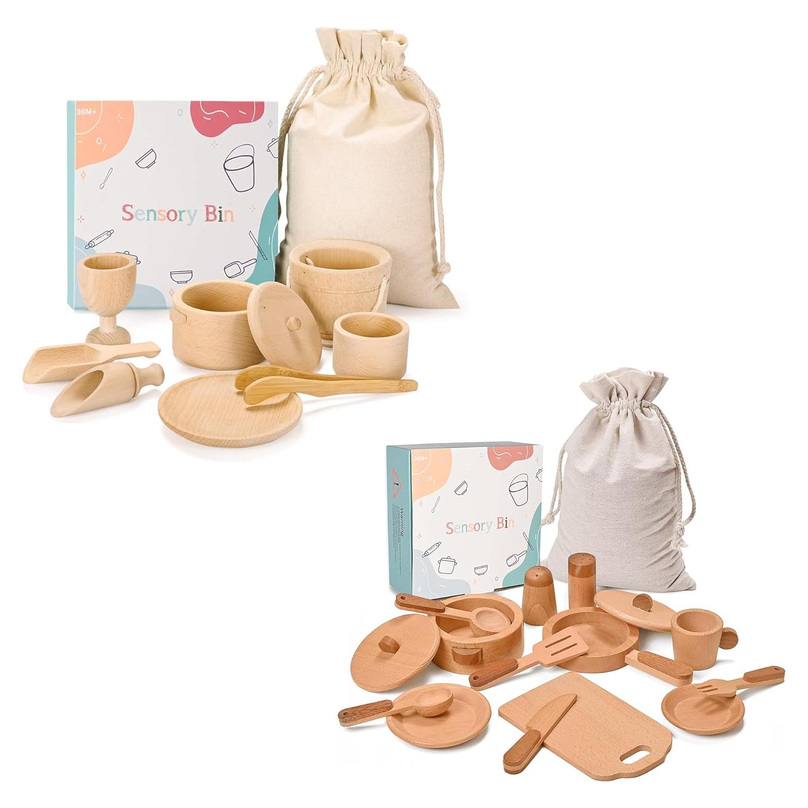 Caja Sensorial Montessori de Madera para Niños 36 meses+