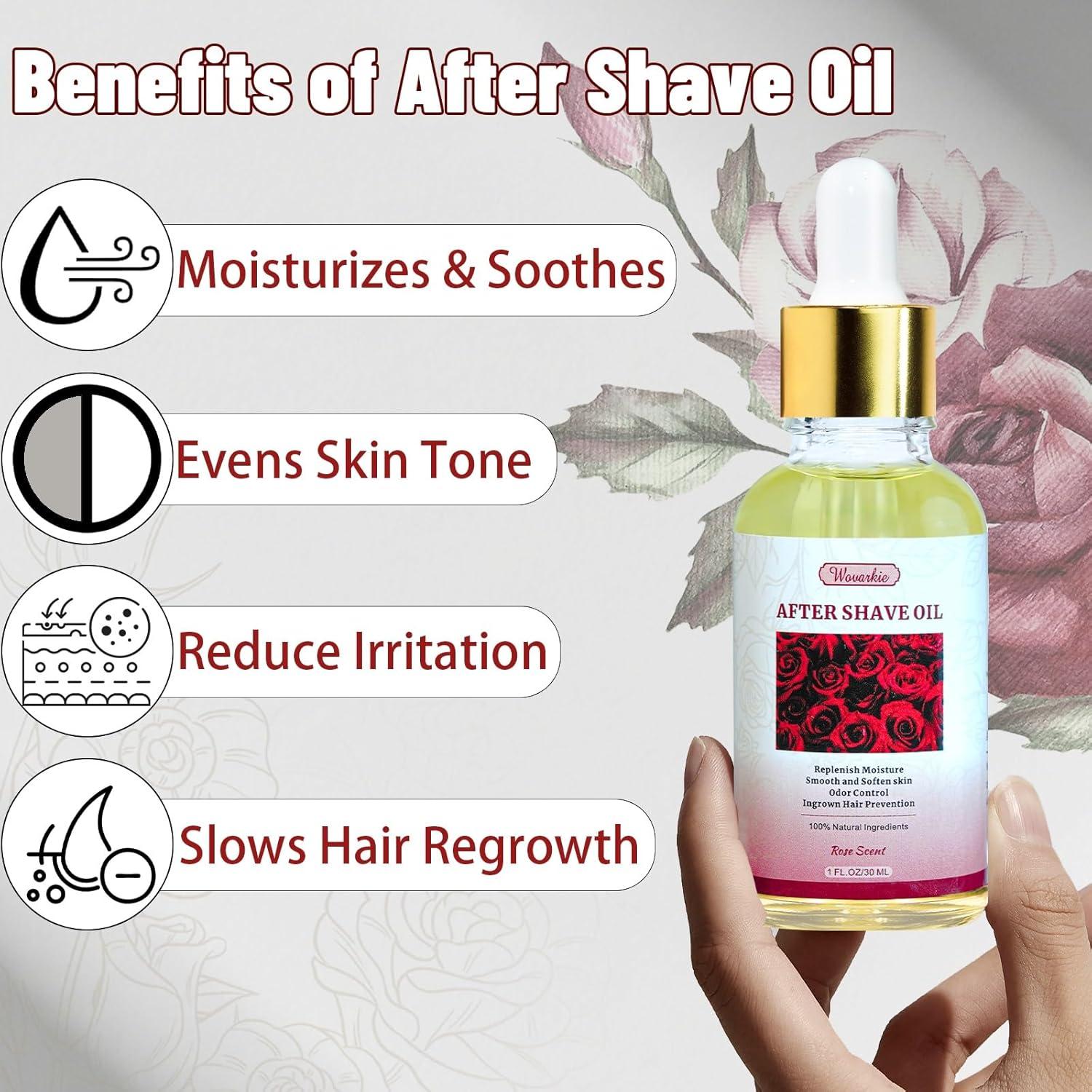 Set de 3 Aceites After Shave Wovarkie 30 ml Rosa Hidratante