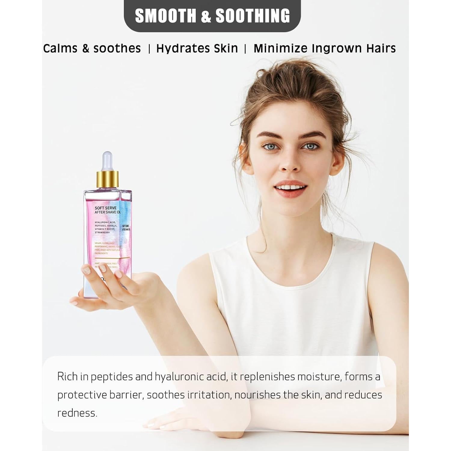 Aceite After Shave Loasu Fresa y Vainilla 308g - Hidrata y Calma