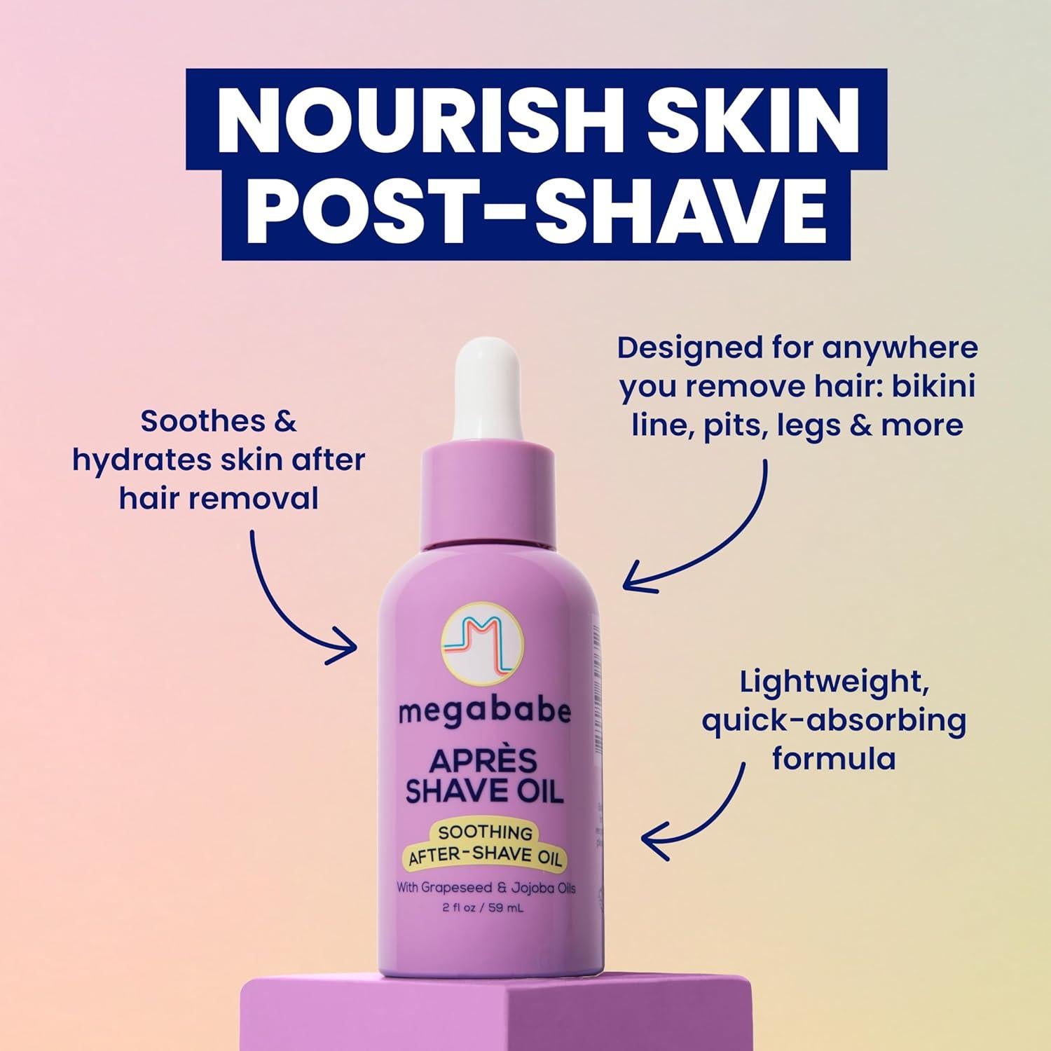 Aceite Calmante Después de Afeitar Megababe 59 ml