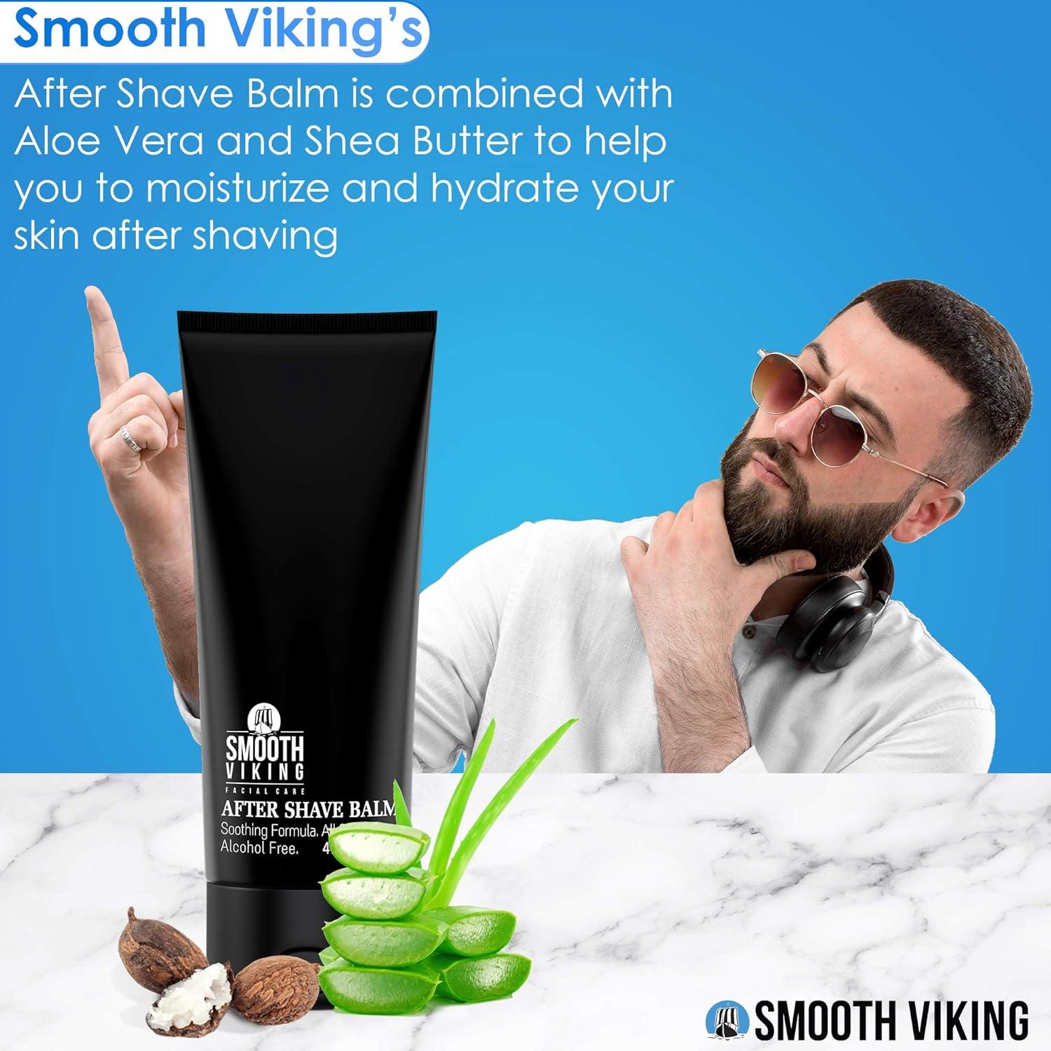 Bálsamo After Shave Sin Alcohol Smooth Viking 113 g - Piel Sensible