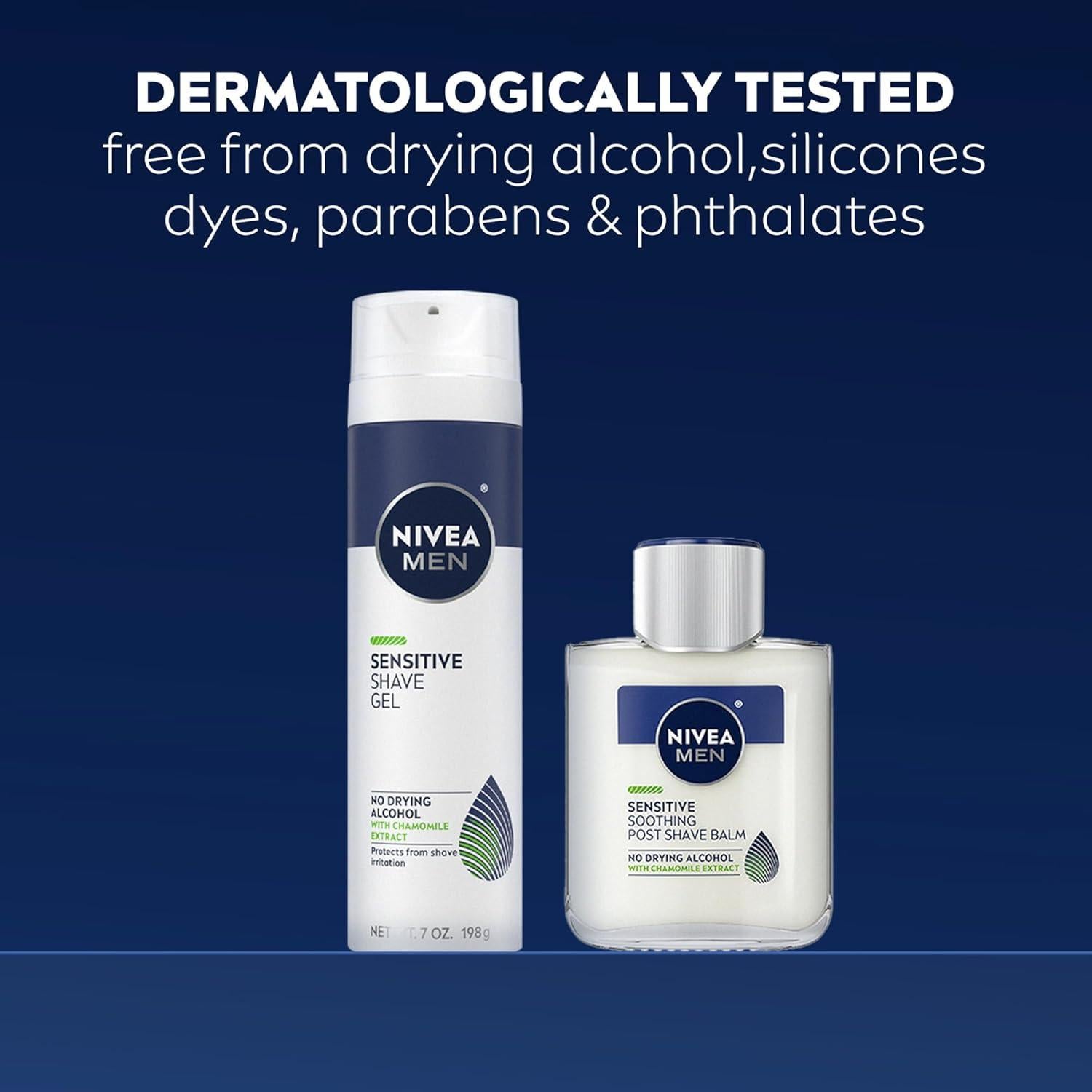 Set de Afeitado NIVEA MEN Sensible Gel 198g + Balsamo 98ml