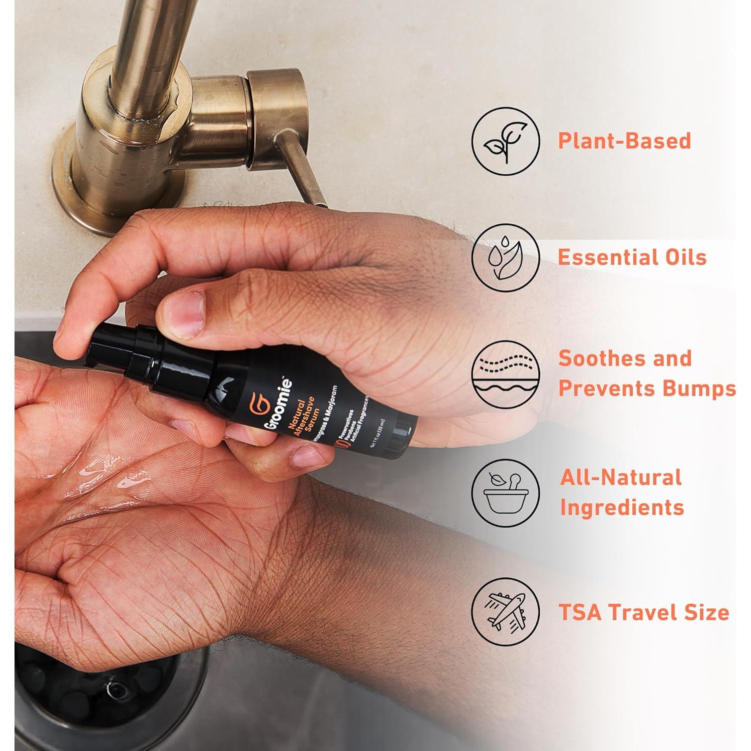 Sérum Aftershave Natural GROOMIE 29.57 ml - Cuidado Piel Masculina