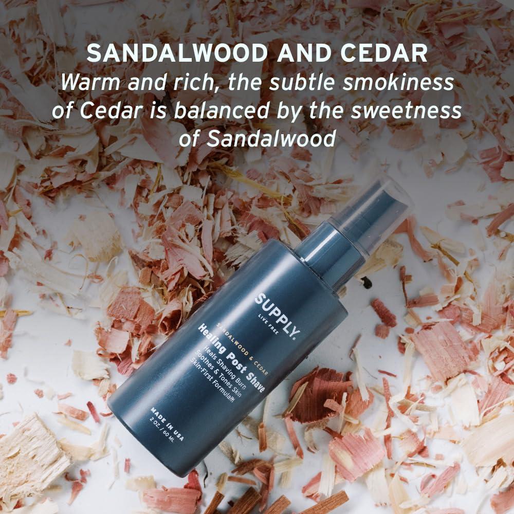 After Shave Sin Alcohol Supply 59 ml Sándalo y Cedro Piel Sensible