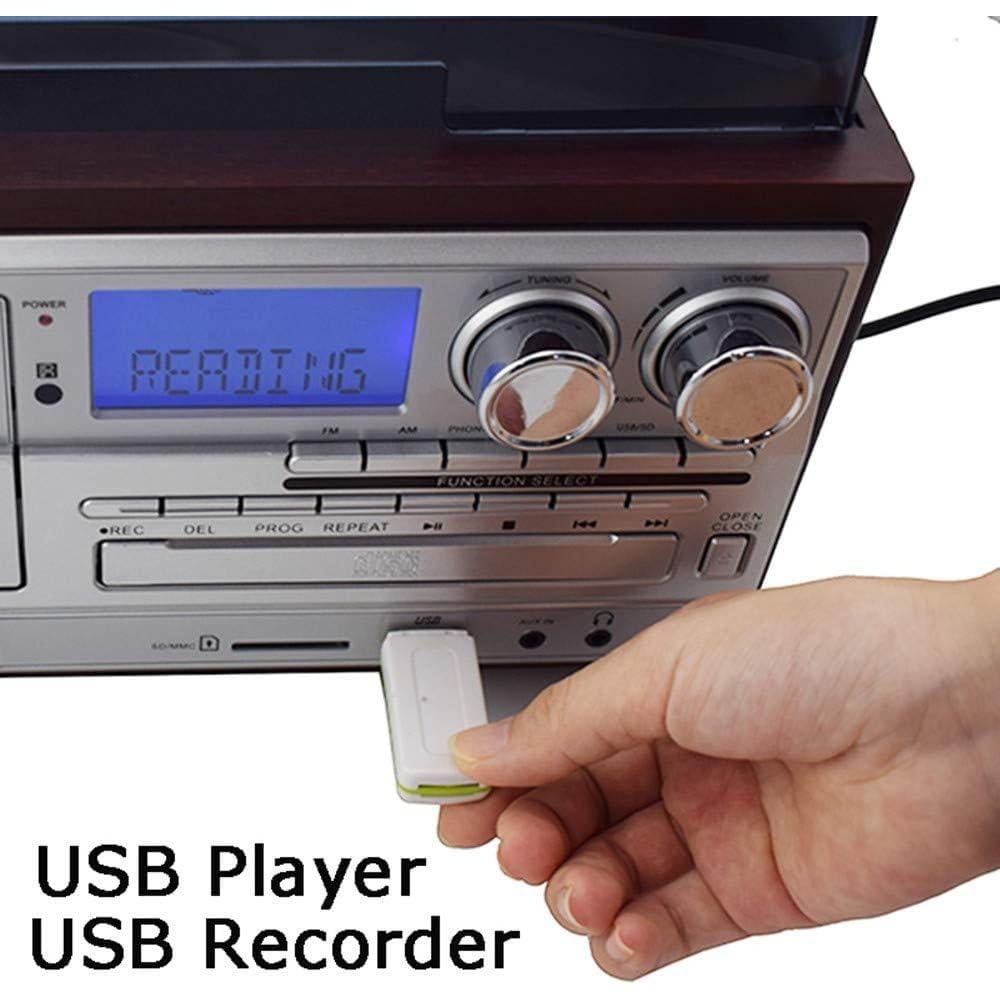 Reproductor de Discos 9 en 1 LOOPTONE Bluetooth Plata