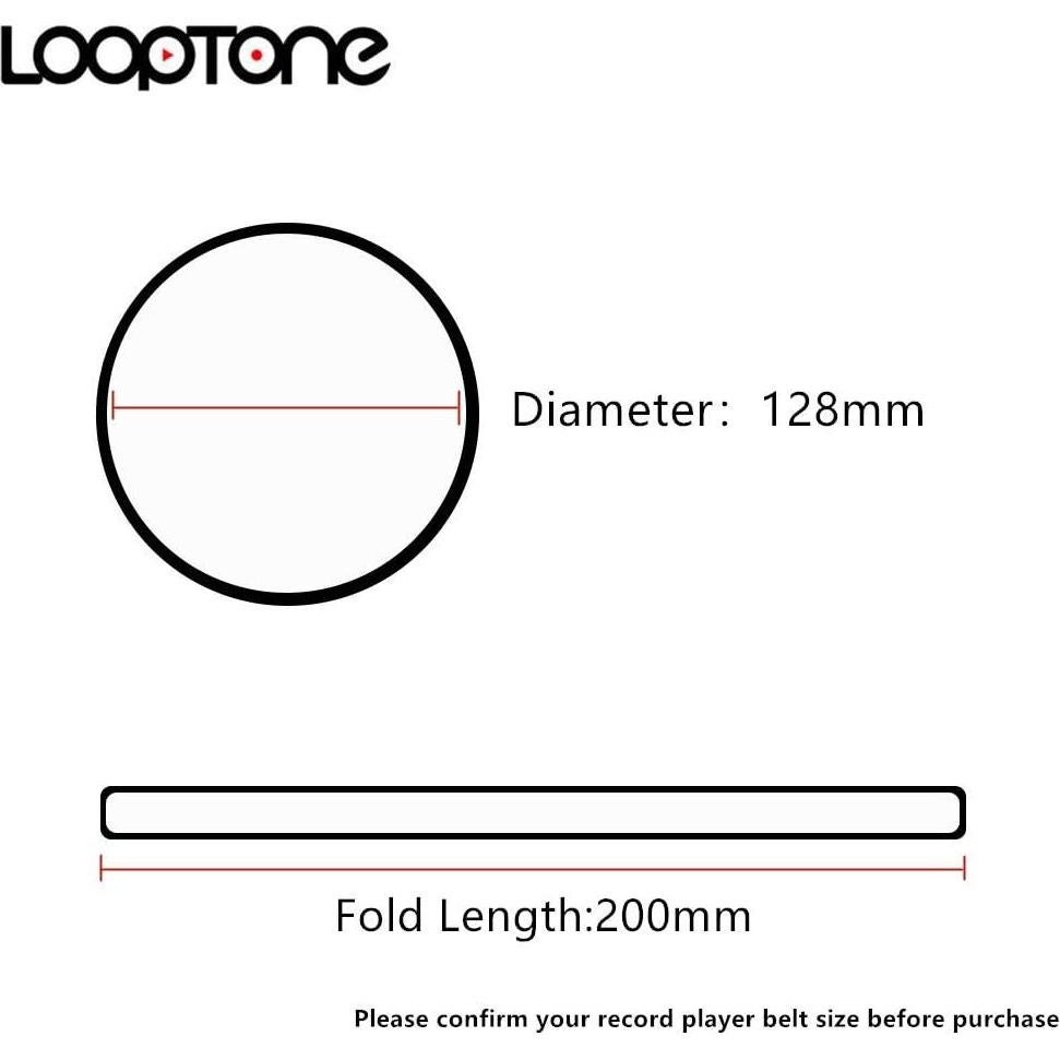 Correa de Reemplazo para Tocadiscos LoopTone 2 Piezas Caucho