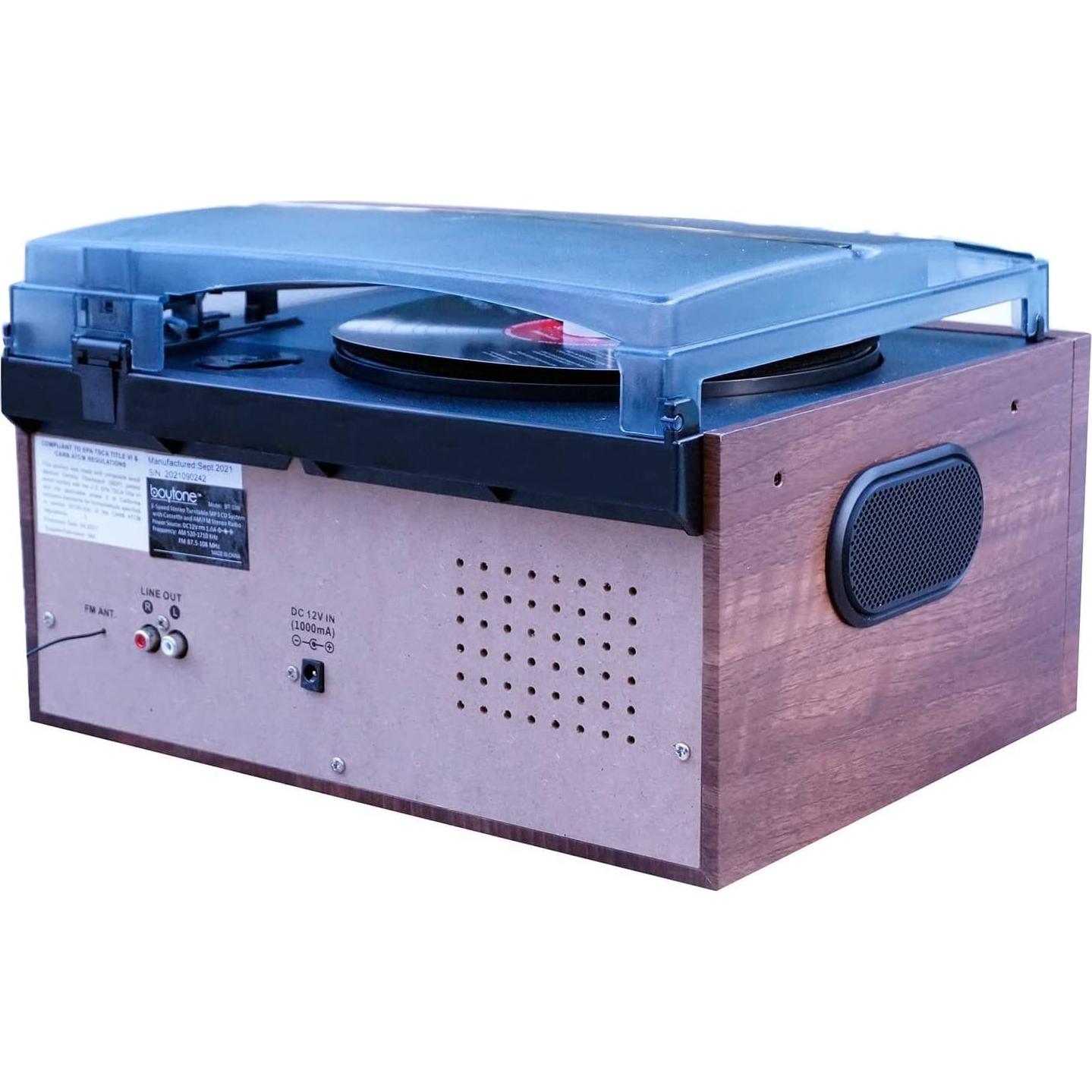 Tocadiscos Boytone BT-32W Vintage Bluetooth 3 Velocidades