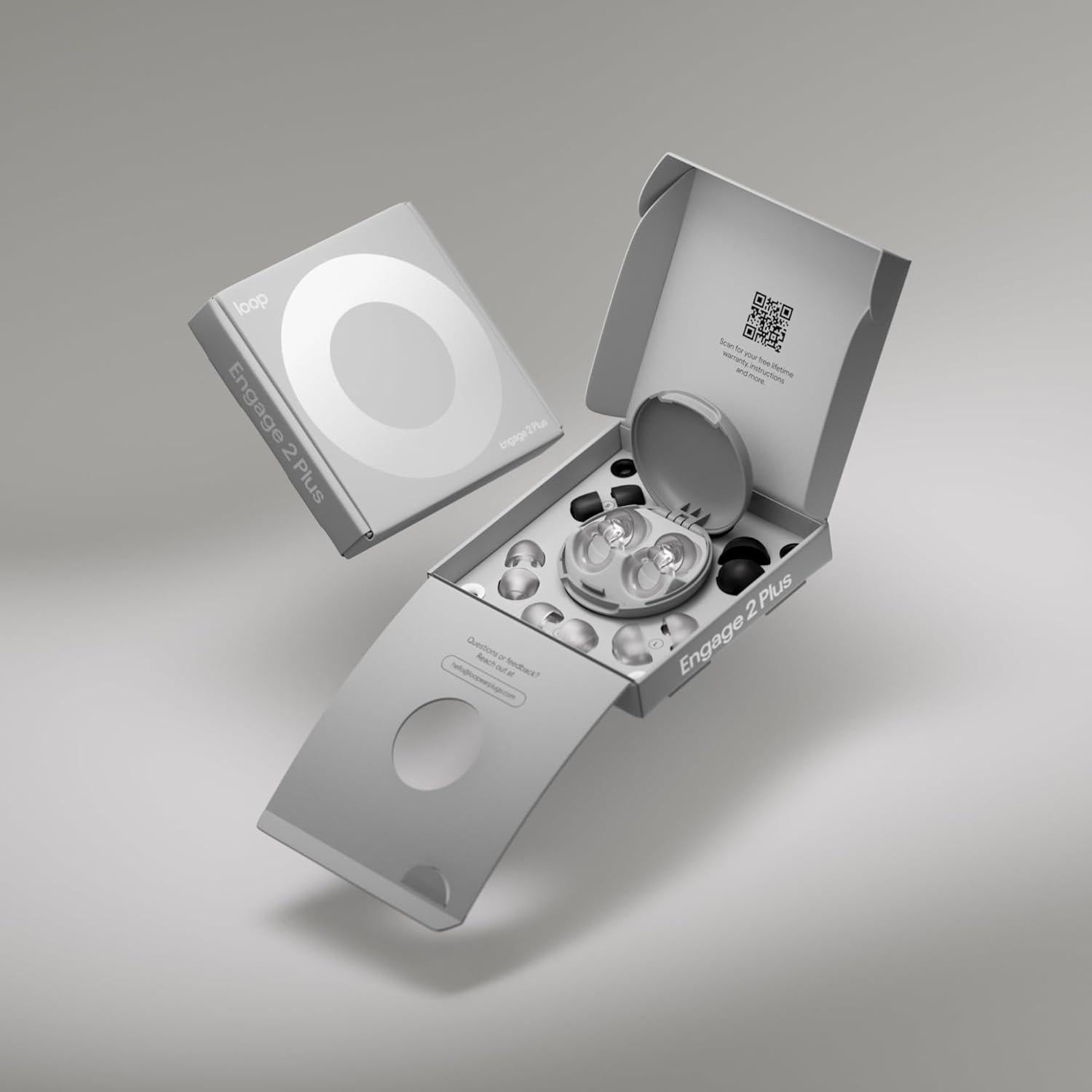 Loop Engage 2 Plus Ear Plugs Everyday Noise Relief with Clear Speech for Social Gatherings, Work, Conversation, Parenting & Sensitivity 16 dB Noise Reduction + Mute for Extra Coverage