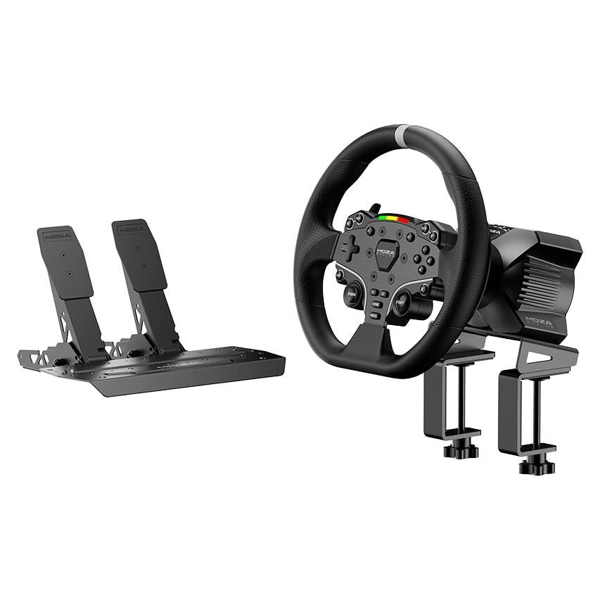 Simulador de Carreras MOZA R3 con Volante y Pedales para PC