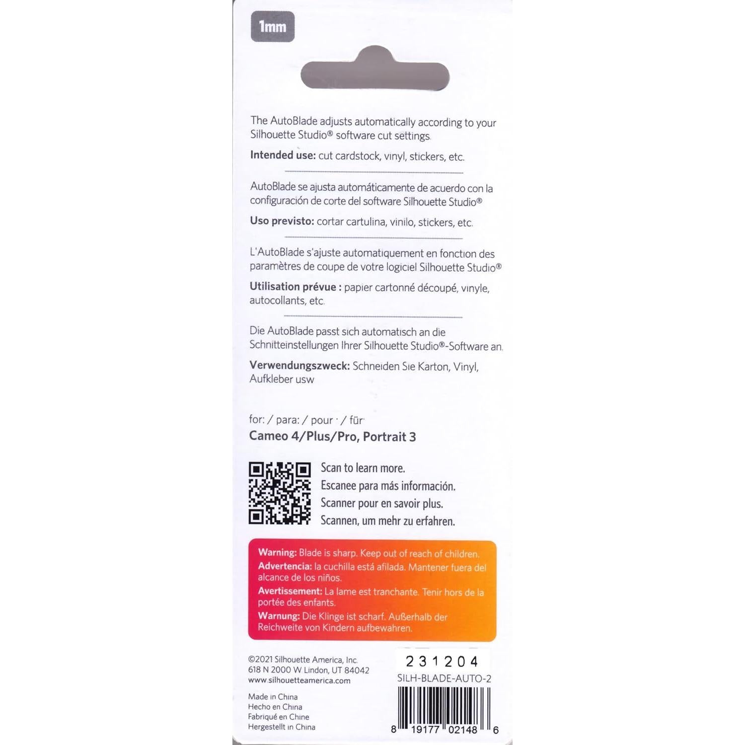 Cuchilla AutoBlade Silhouette para Cameo 4 - Ajuste Automático