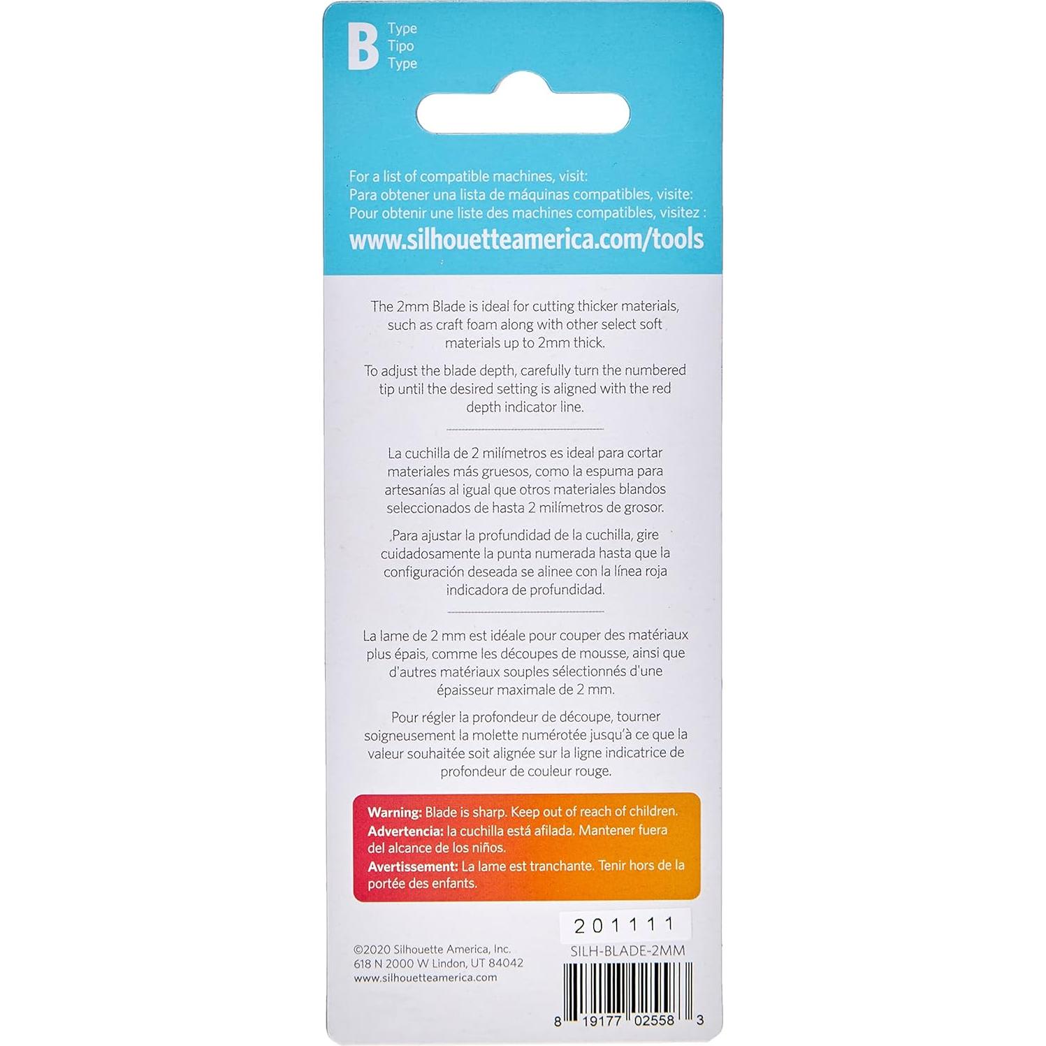 Cuchilla de Corte Profundo Silhouette America 2mm para Cameo 4 y Portrait 3
