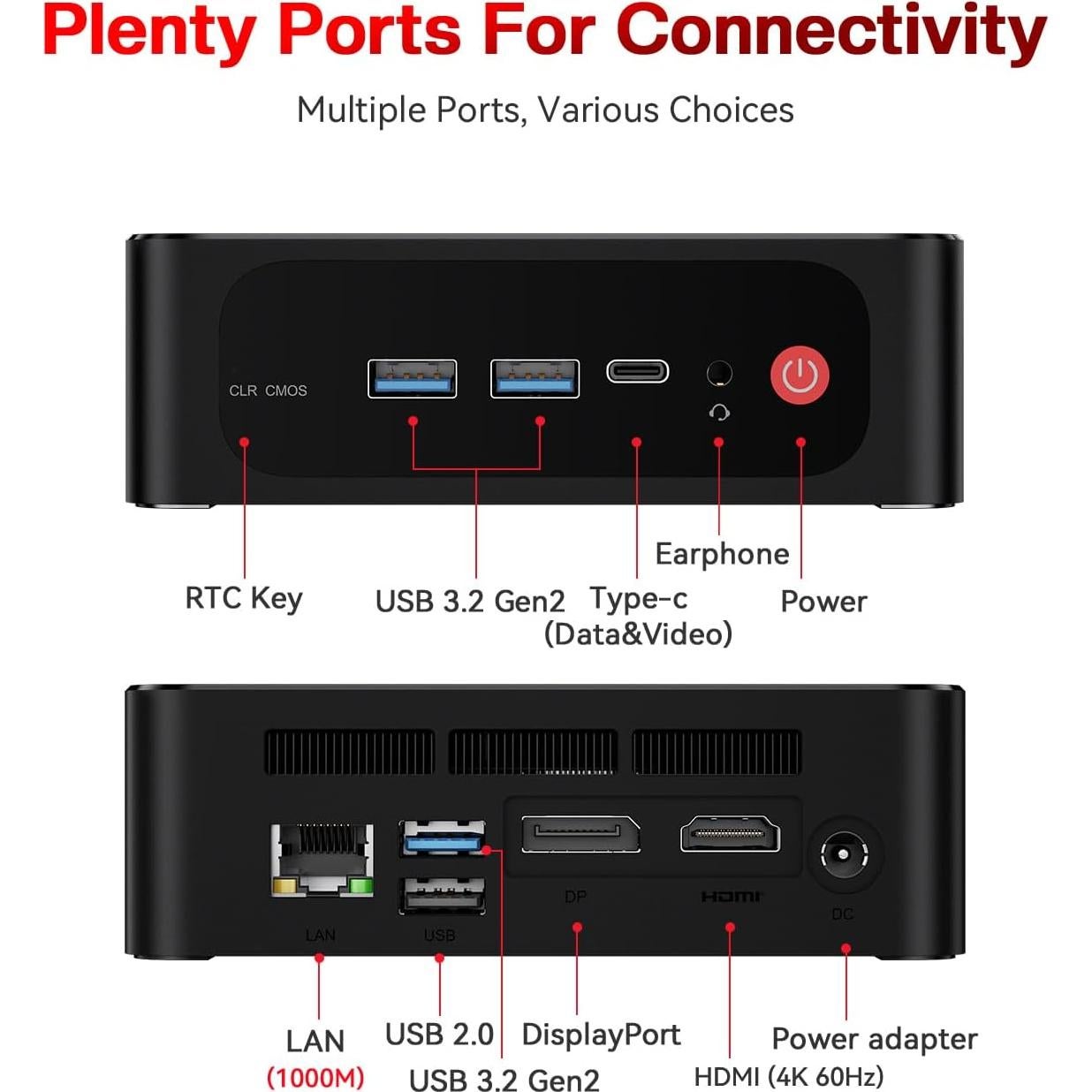 Mini PC Beelink SER5 PRO Ryzen 7 5825U 32GB RAM 500GB SSD