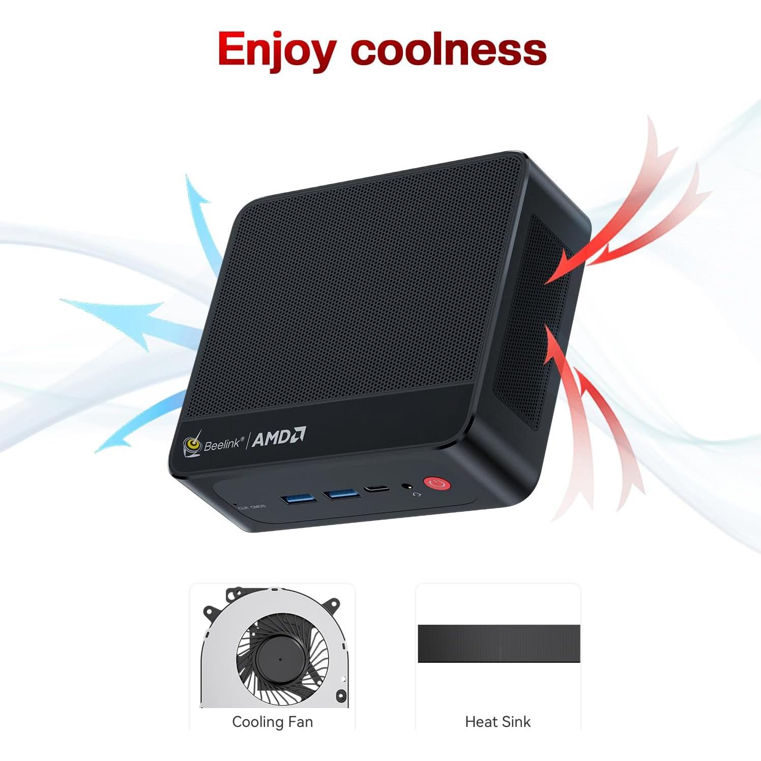 Mini PC Beelink SER5 PRO Ryzen 7 5825U 32GB RAM 500GB SSD