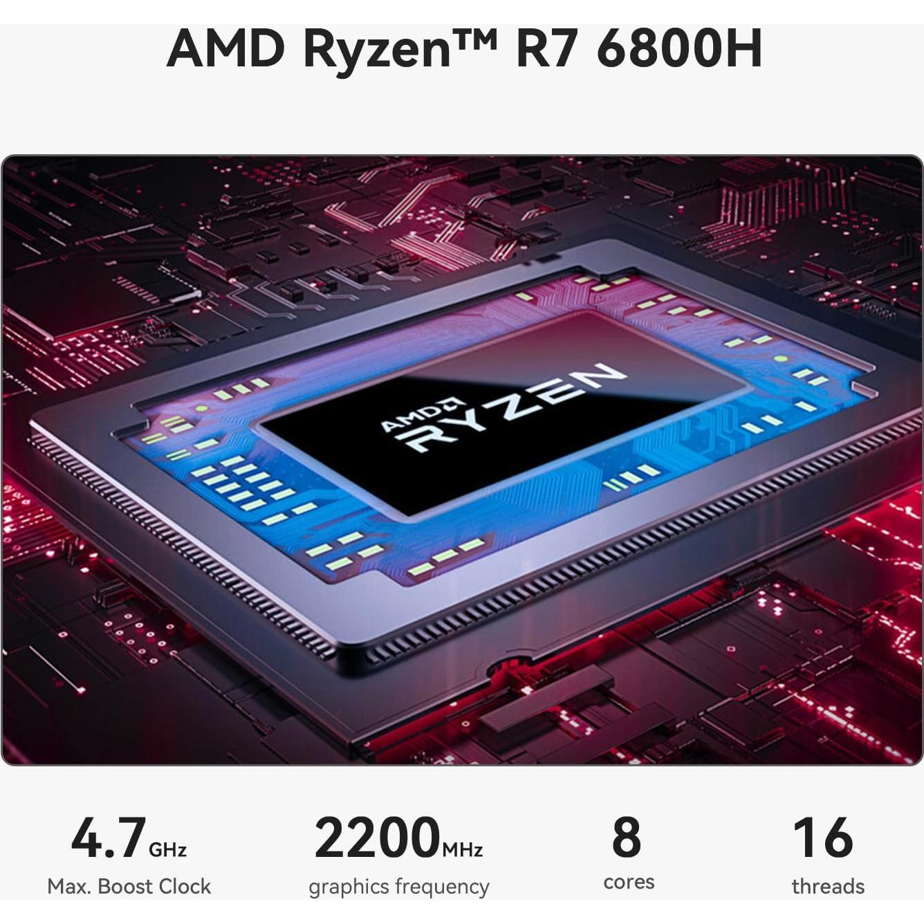 Mini PC Beelink SER5 MAX, AMD Ryzen 7 6800H, 32GB RAM, 500GB SSD