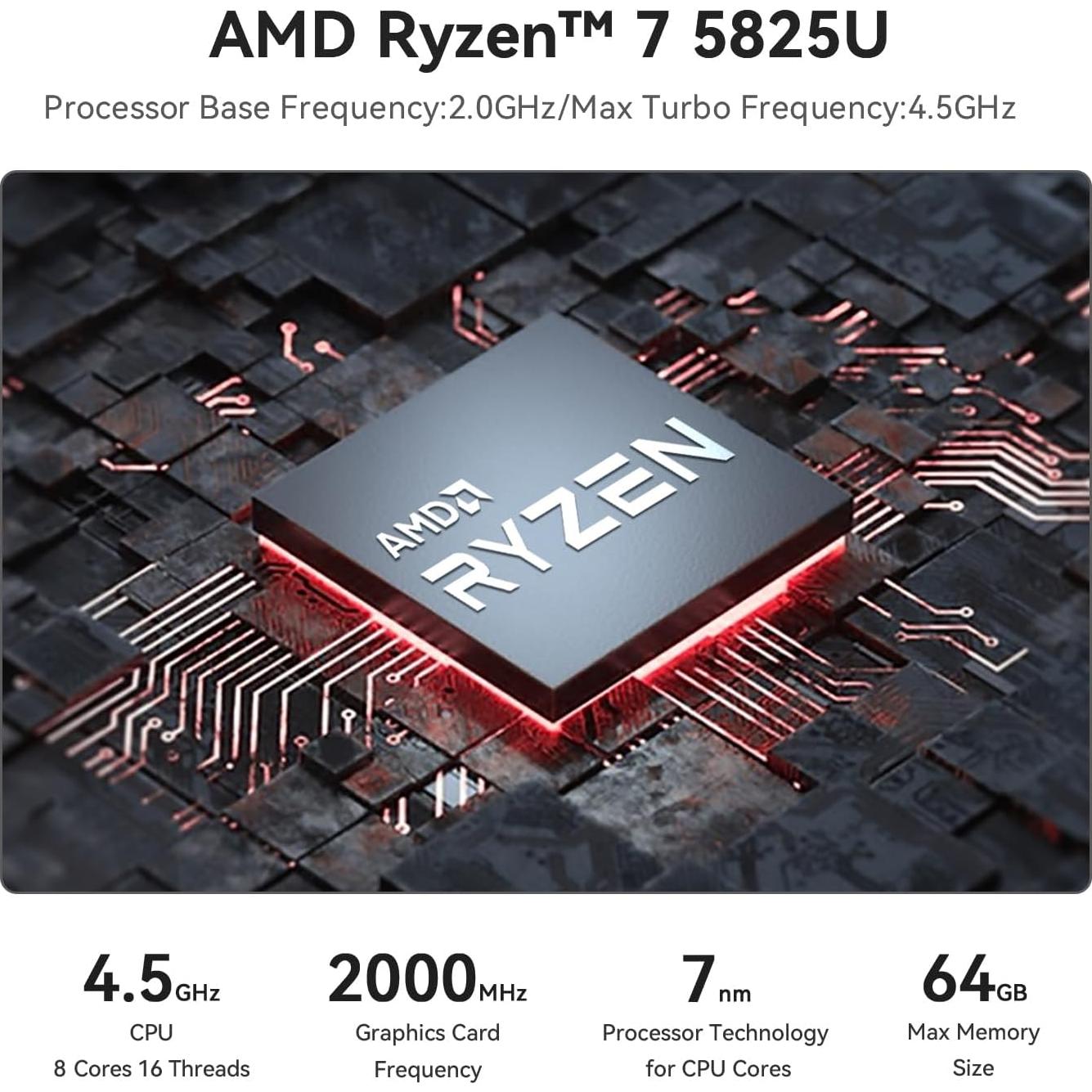 Mini PC Beelink SER5 Pro Ryzen 7 5825U 32GB RAM 1TB SSD