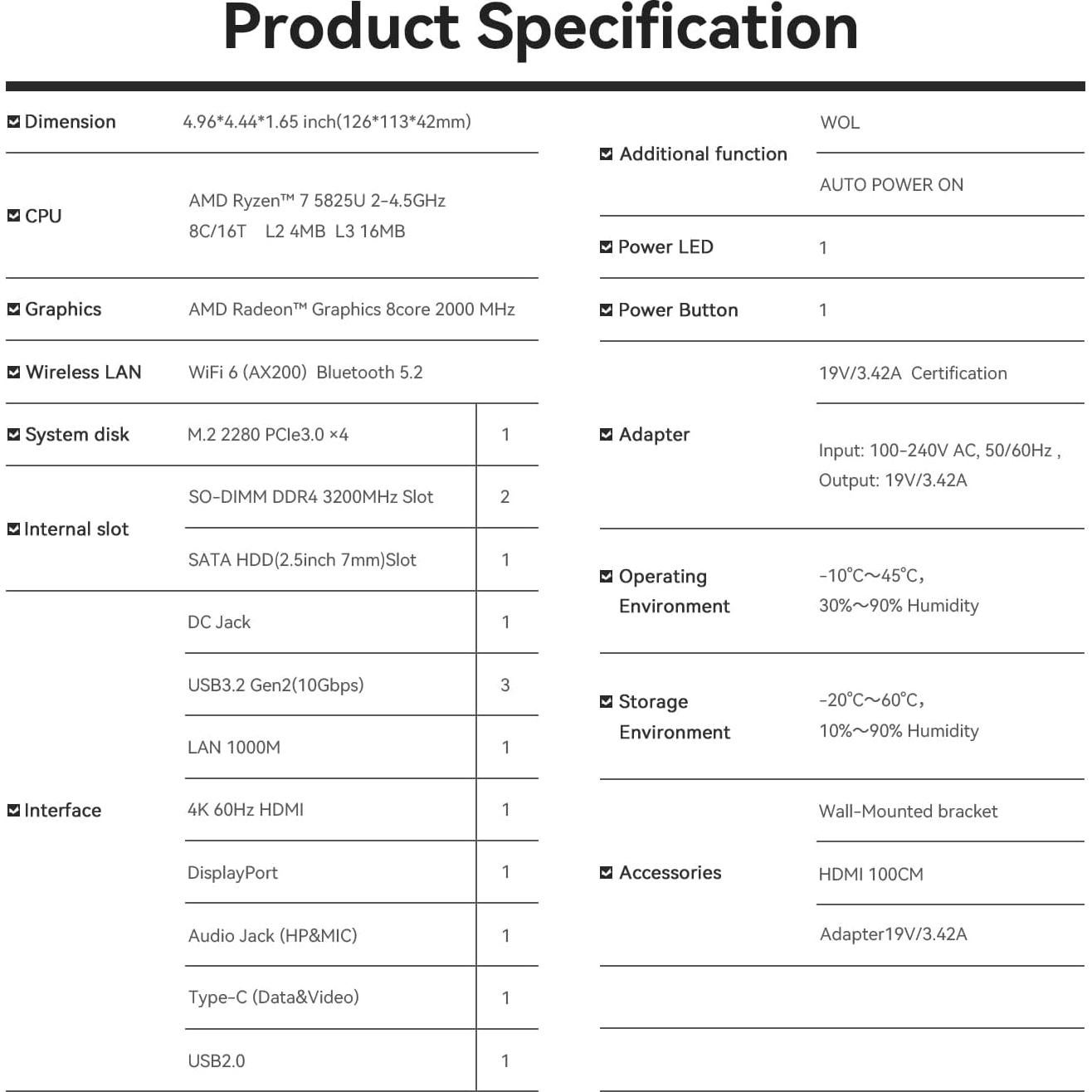 Mini PC Beelink SER5 Pro Ryzen 7 5825U 32GB RAM 1TB SSD