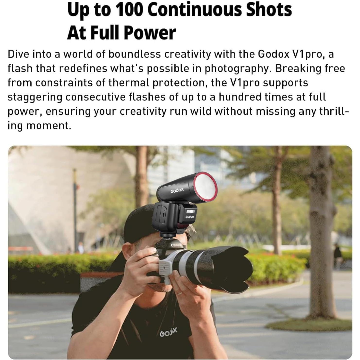 Flash Godox V1Pro-SU para Cámaras Sony 76Ws TTL 2.4G