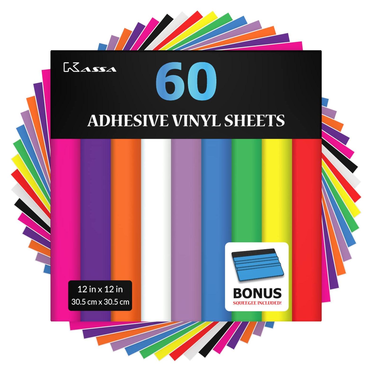 Hojas de Vinilo Permanente Kassa 60 Piezas 30.48x30.48 cm