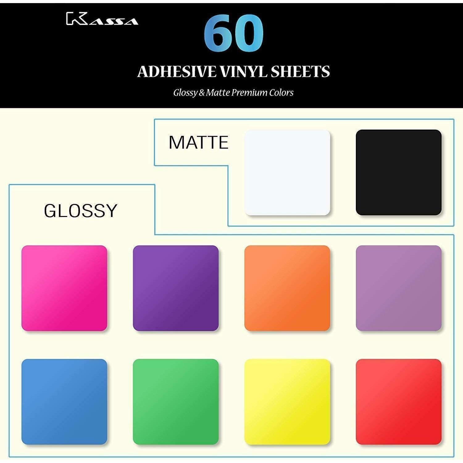 Hojas de Vinilo Permanente Kassa 60 Piezas 30.48x30.48 cm