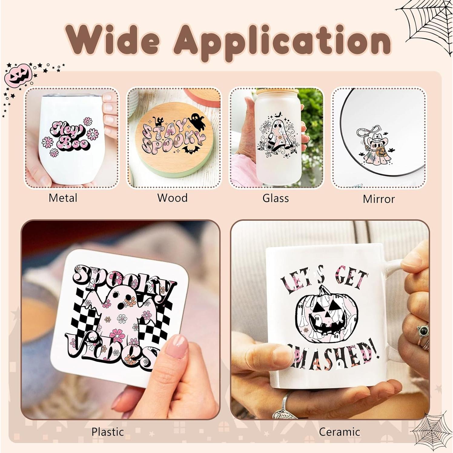 Vinilo Adhesivo Permanente HTVSTD Halloween Boho 12 Hojas 30.48x25.4cm