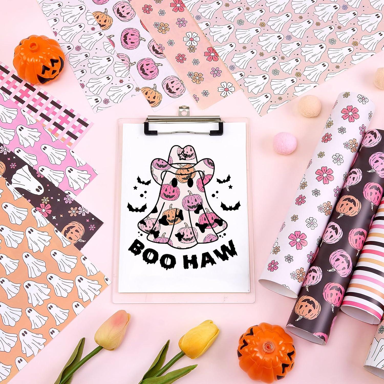 Vinilo Adhesivo Permanente HTVSTD Halloween Boho 12 Hojas 30.48x25.4cm