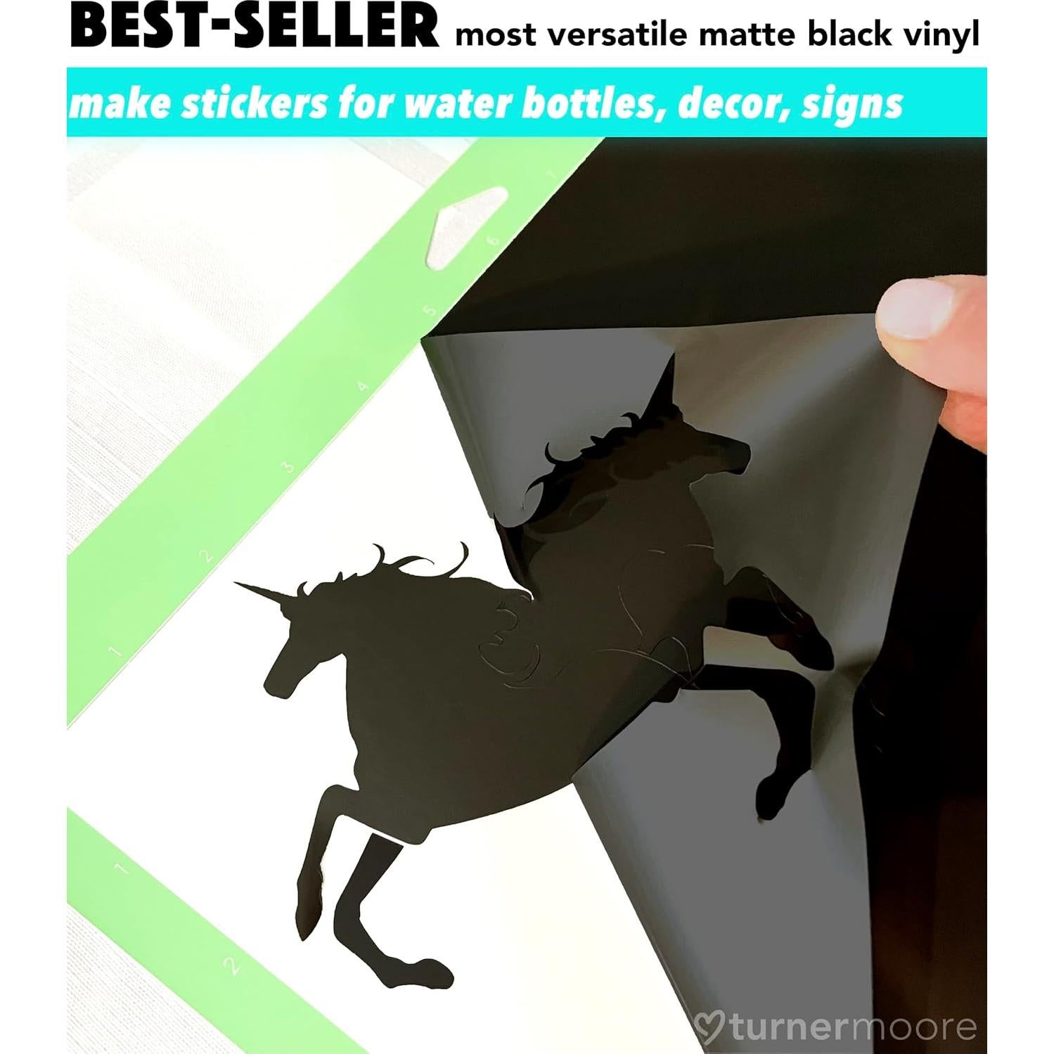 Rollo de Vinilo Adhesivo Negro Mate 30.48 cm x 4.57 m Turner Moore