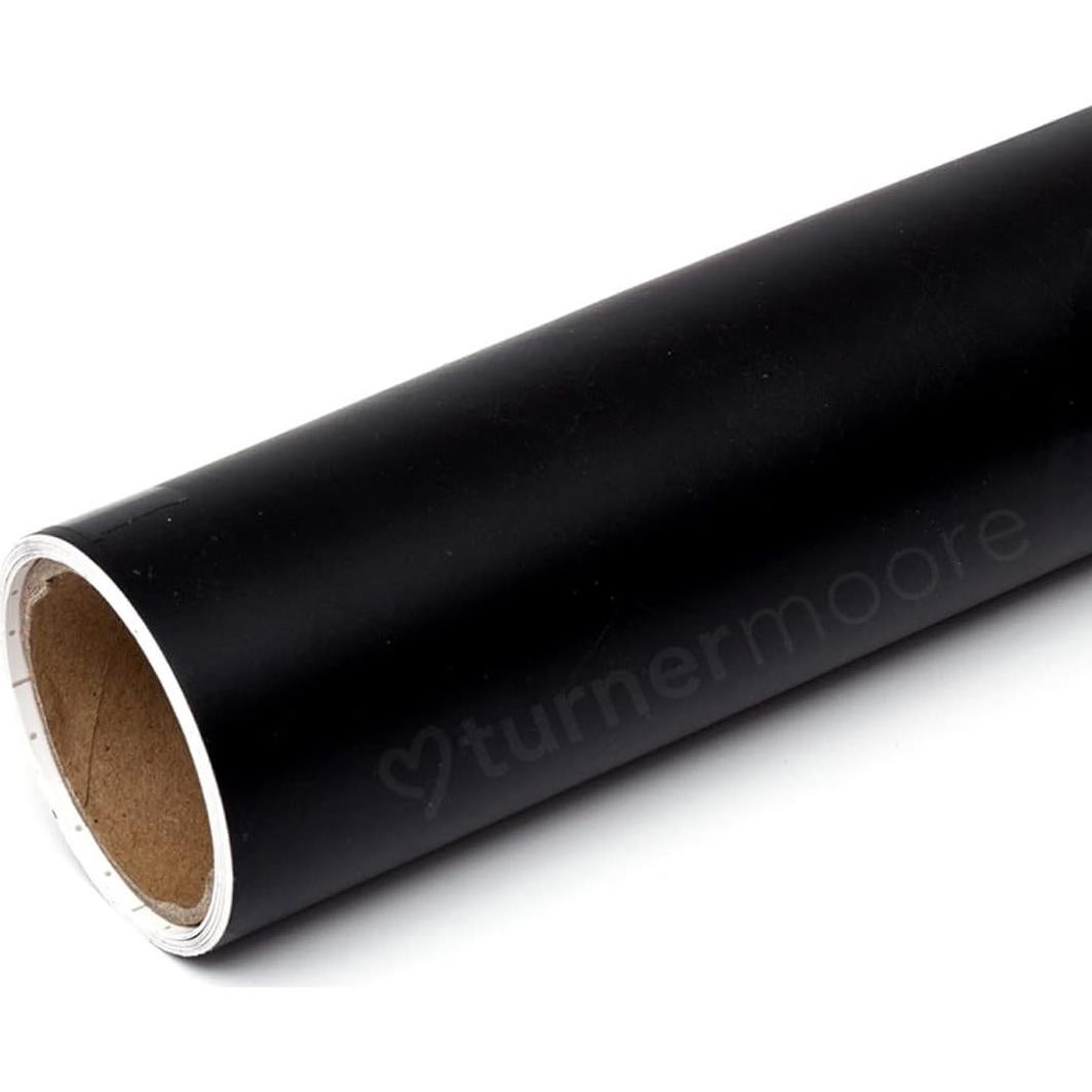 Rollo de Vinilo Adhesivo Negro Mate 30.48 cm x 4.57 m Turner Moore