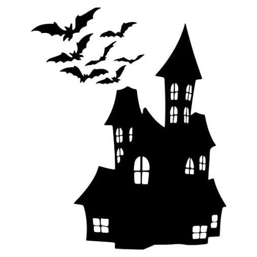 Calcomanías de Vinilo Halloween Sochi Decals 10.16x8.13cm Negro