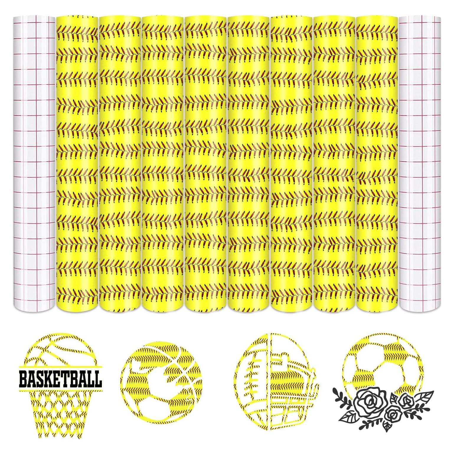 Vinilo Permanente Tintnut para Manualidades - 8 Hojas 30.48x25.4cm Amarillo