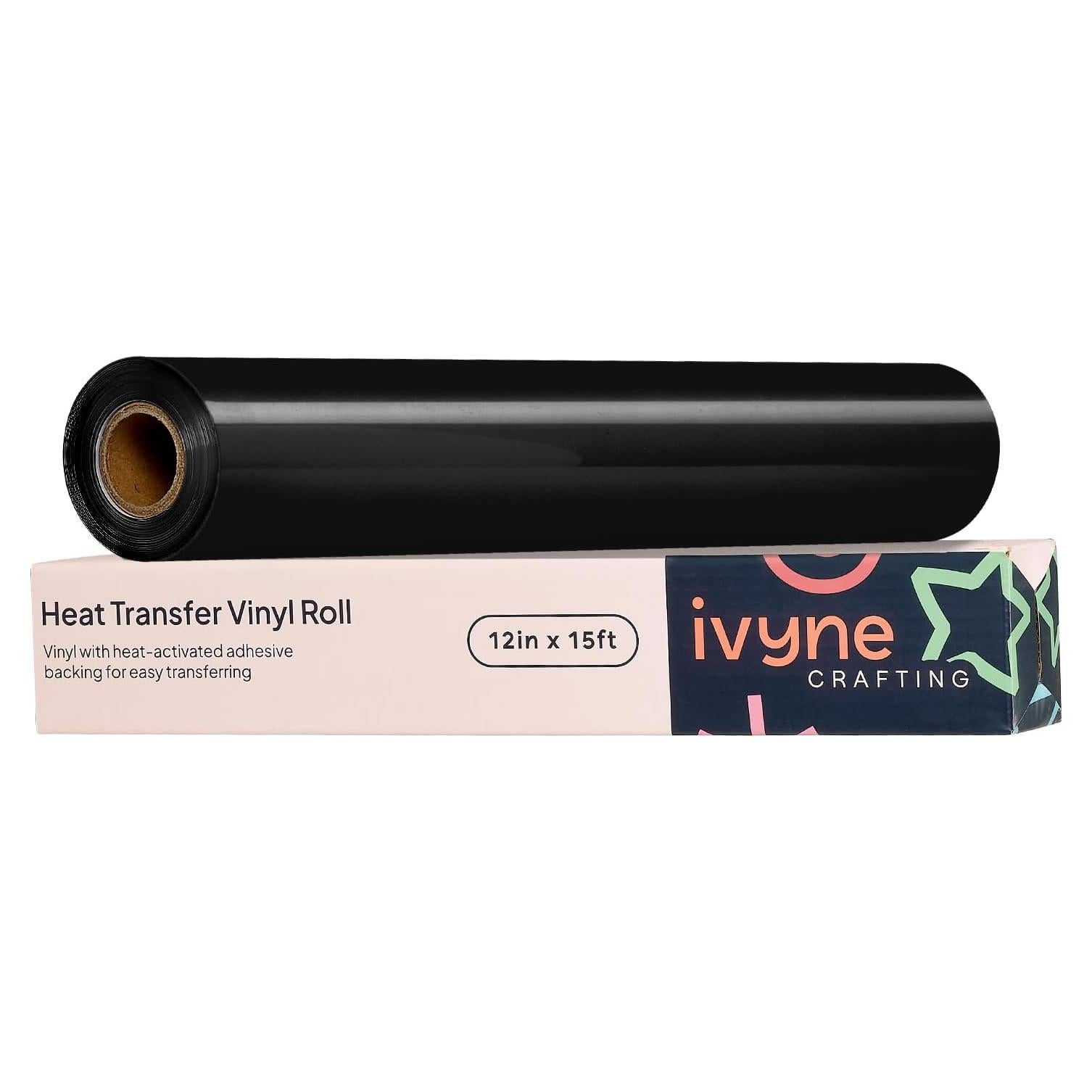 Rollo de Vinilo de Transferencia de Calor iVyne 4.57m Negro