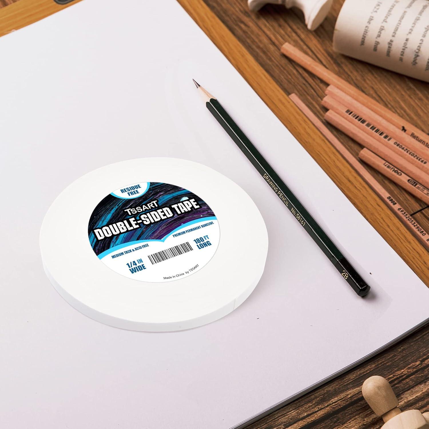 Cinta Adhesiva Doble Cara Ultra Fina TSSART 1/4" 180 Pies
