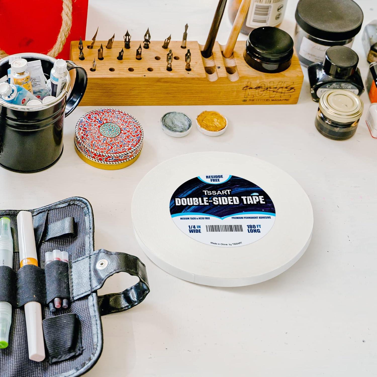 Cinta Adhesiva Doble Cara Ultra Fina TSSART 1/4" 180 Pies