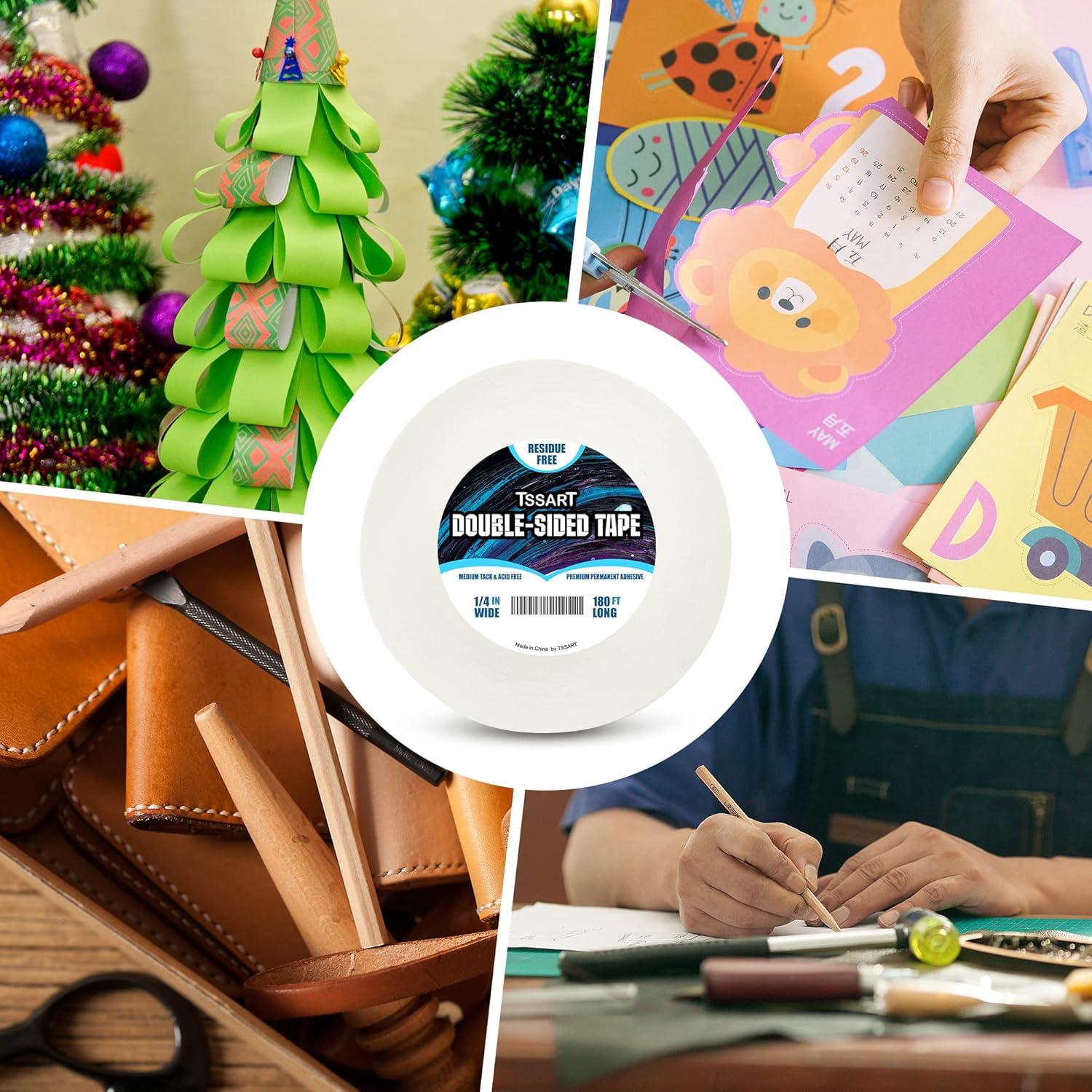 Cinta Adhesiva Doble Cara Ultra Fina TSSART 1/4" 180 Pies