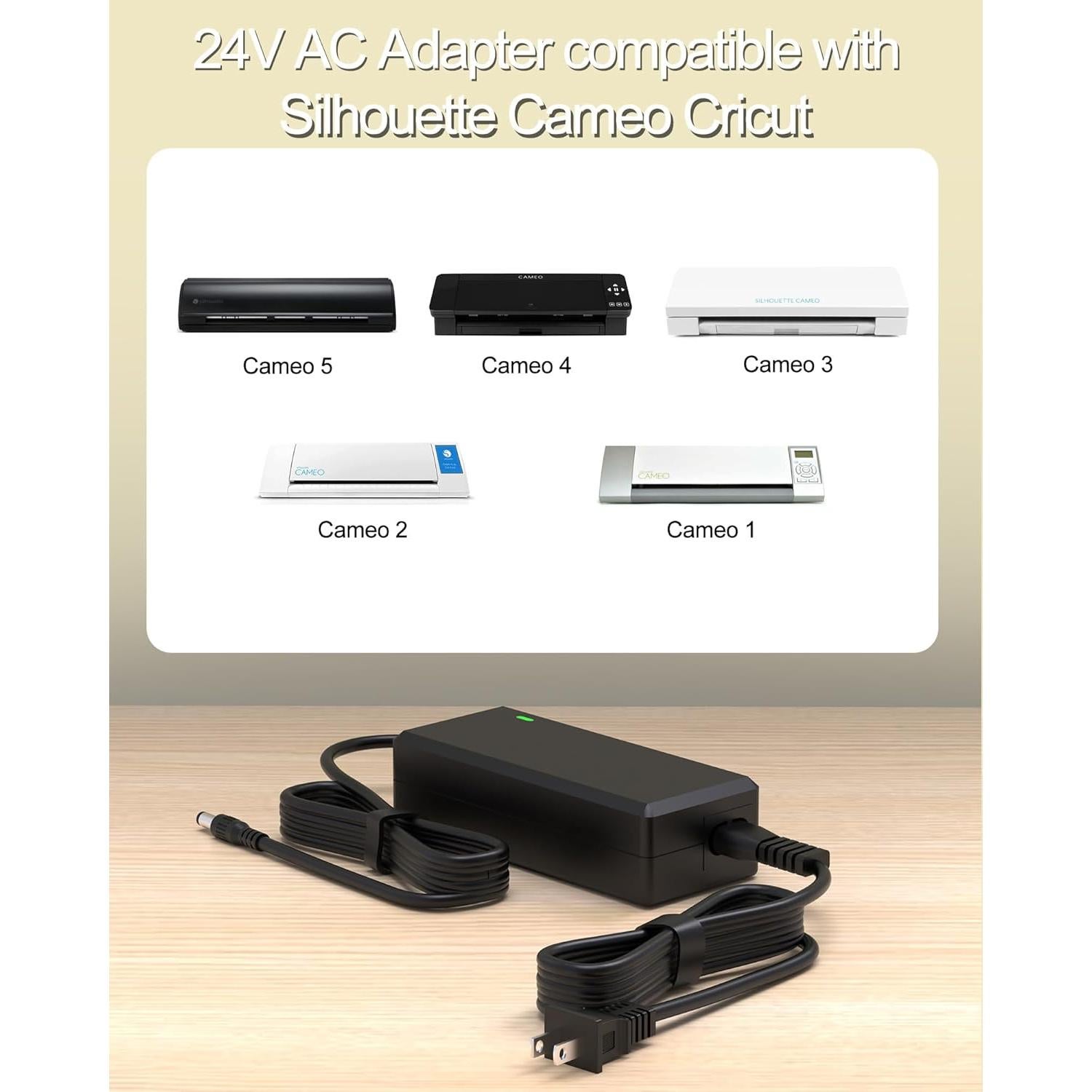 Cable de Alimentación 24V FGIEU para Silhouette Cameo 1-5