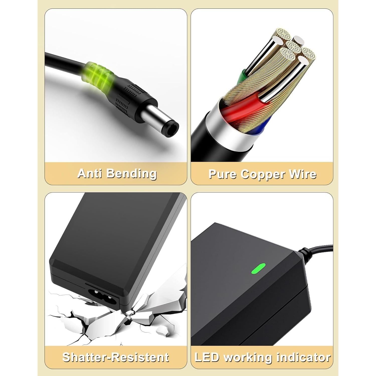 Cable de Alimentación 24V FGIEU para Silhouette Cameo 1-5