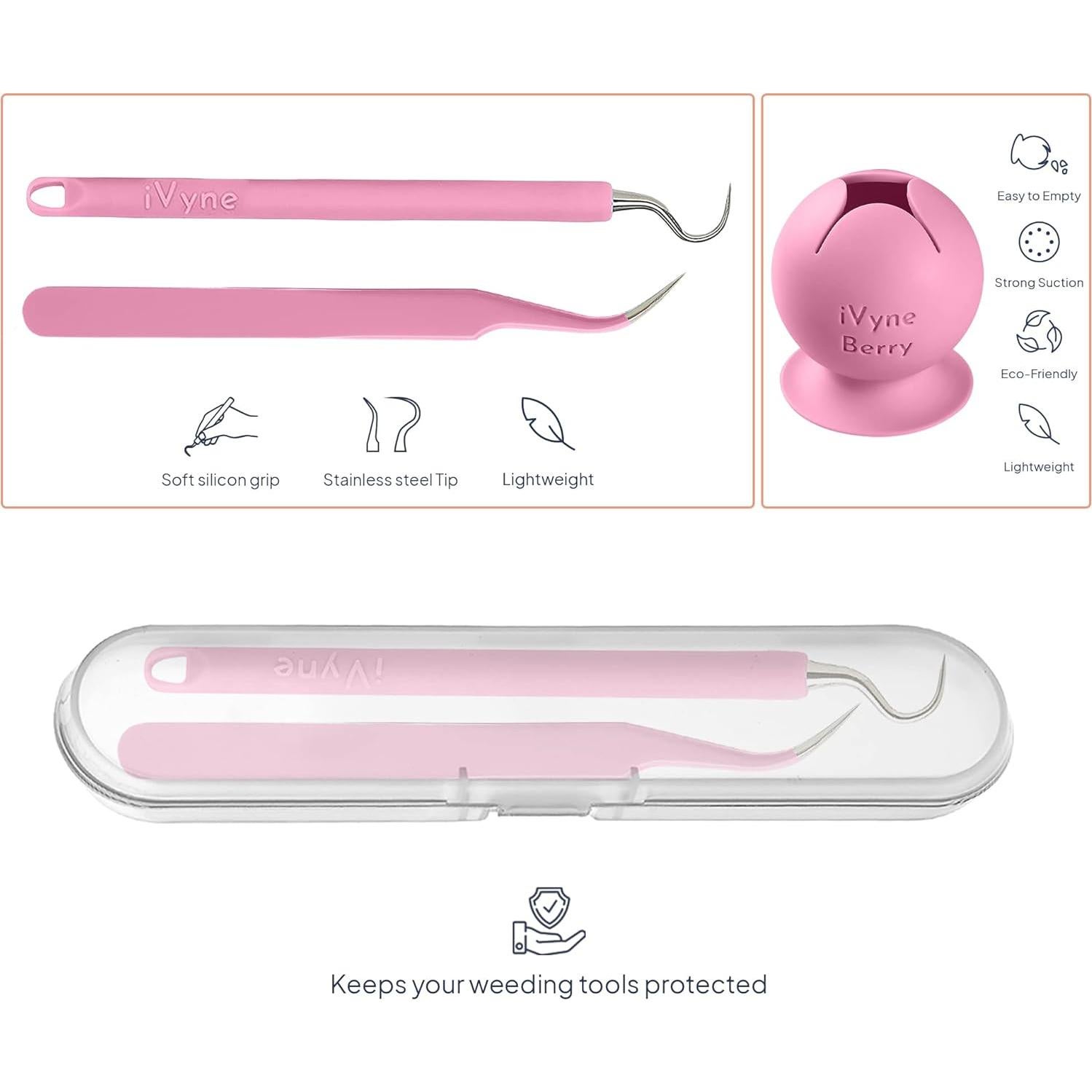 iVyne Berry Rosa + Herramientas de Desmalezado Vinilo