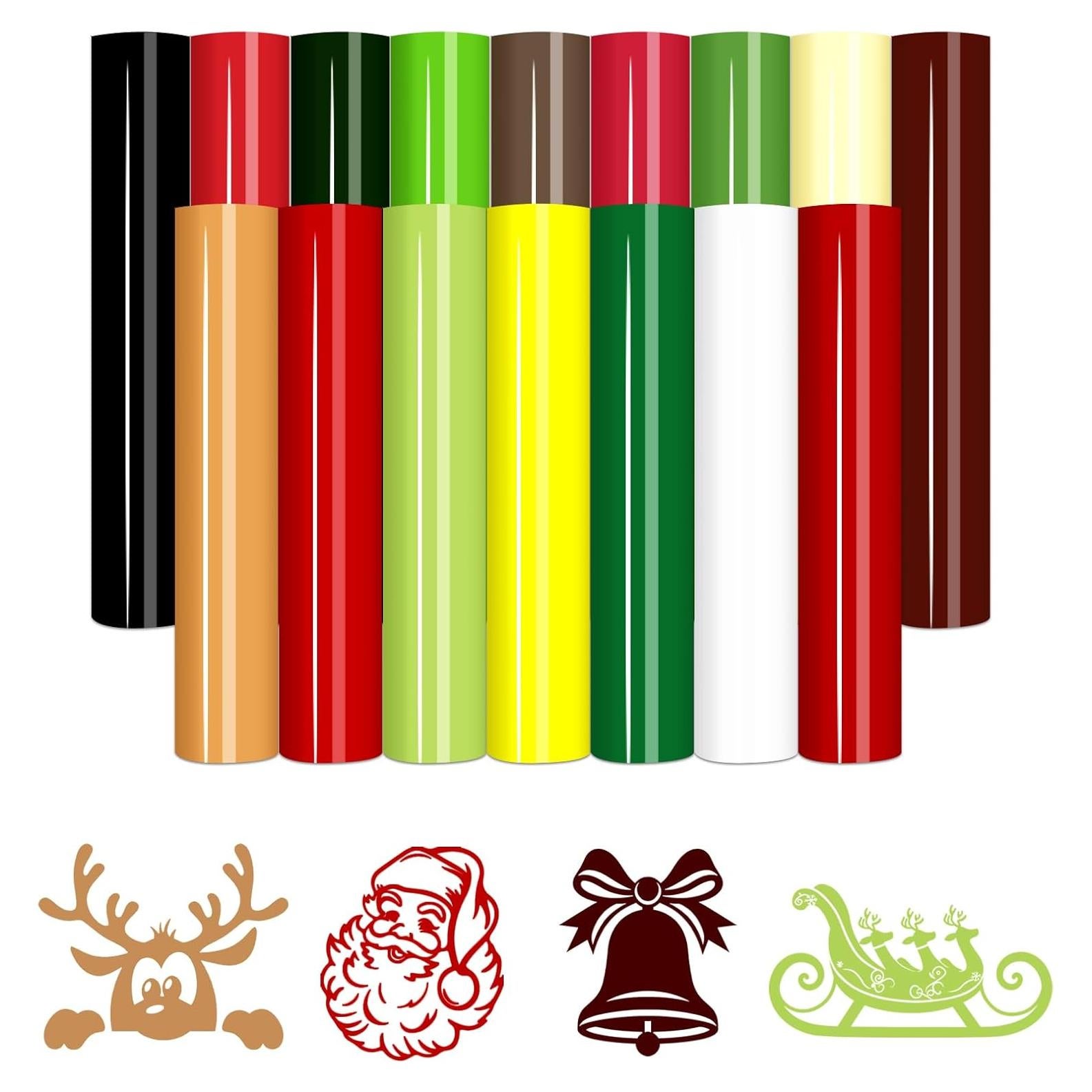 Vinilo de Transferencia de Calor Tintnut Navidad 16 Hojas 30.48x25.4 cm