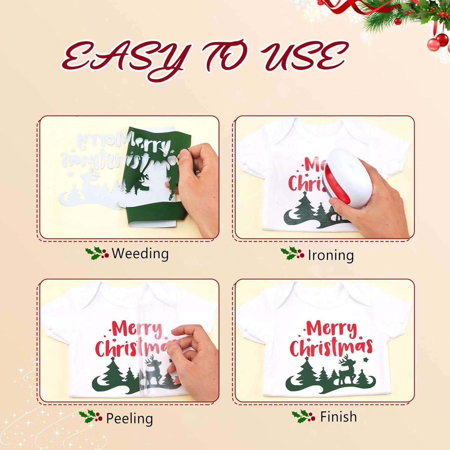 Vinilo de Transferencia de Calor Tintnut Navidad 16 Hojas 30.48x25.4 cm