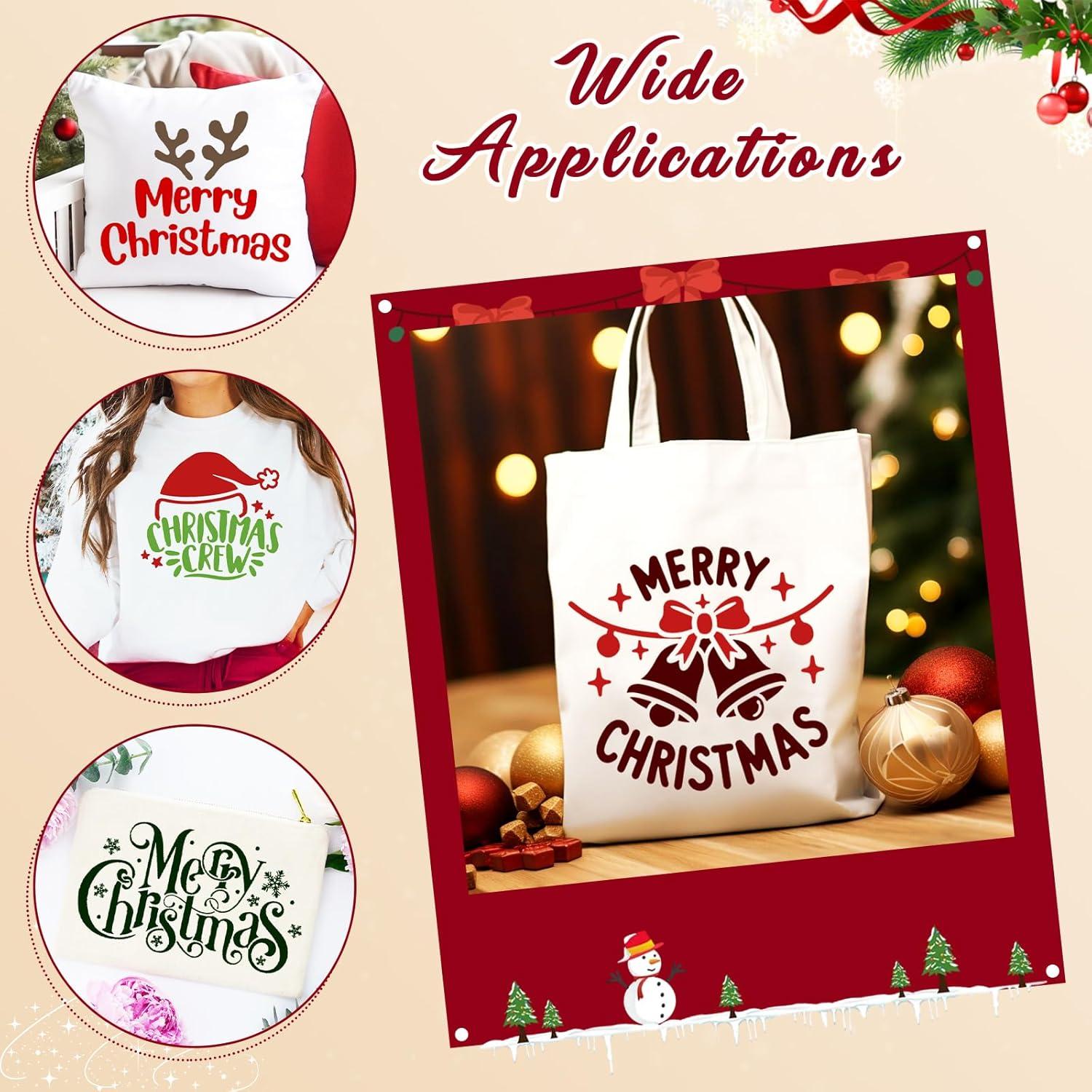 Vinilo de Transferencia de Calor Tintnut Navidad 16 Hojas 30.48x25.4 cm