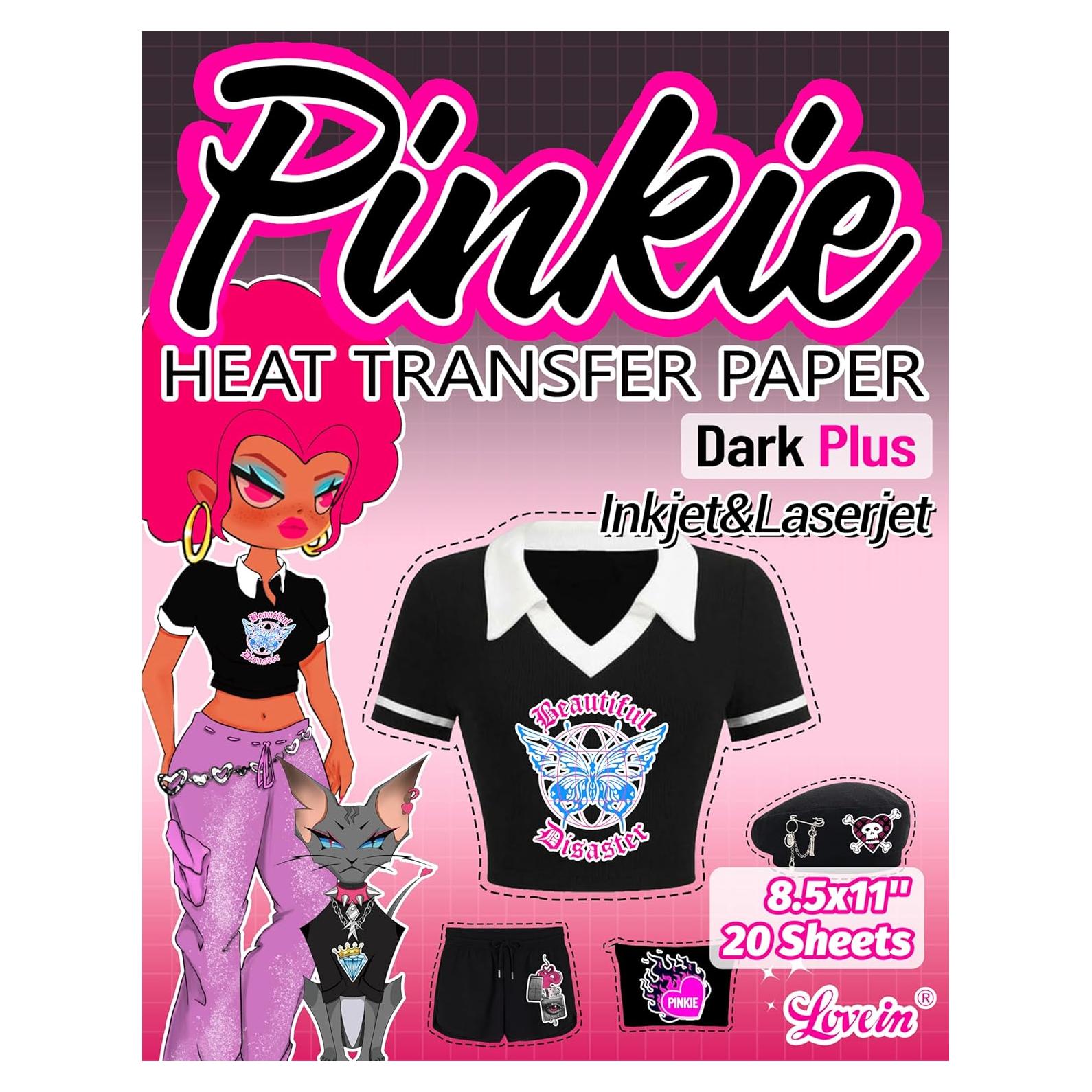 Papel de Transferencia de Calor Lovein Dark Plus 20 Hojas 21.6x27.9 cm