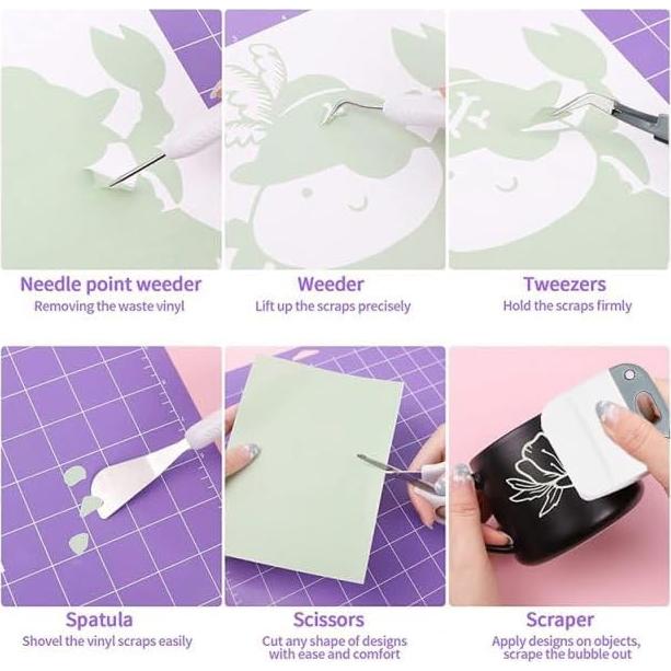 Juego de herramientas de deshierbe 6 piezas gris RELIABL