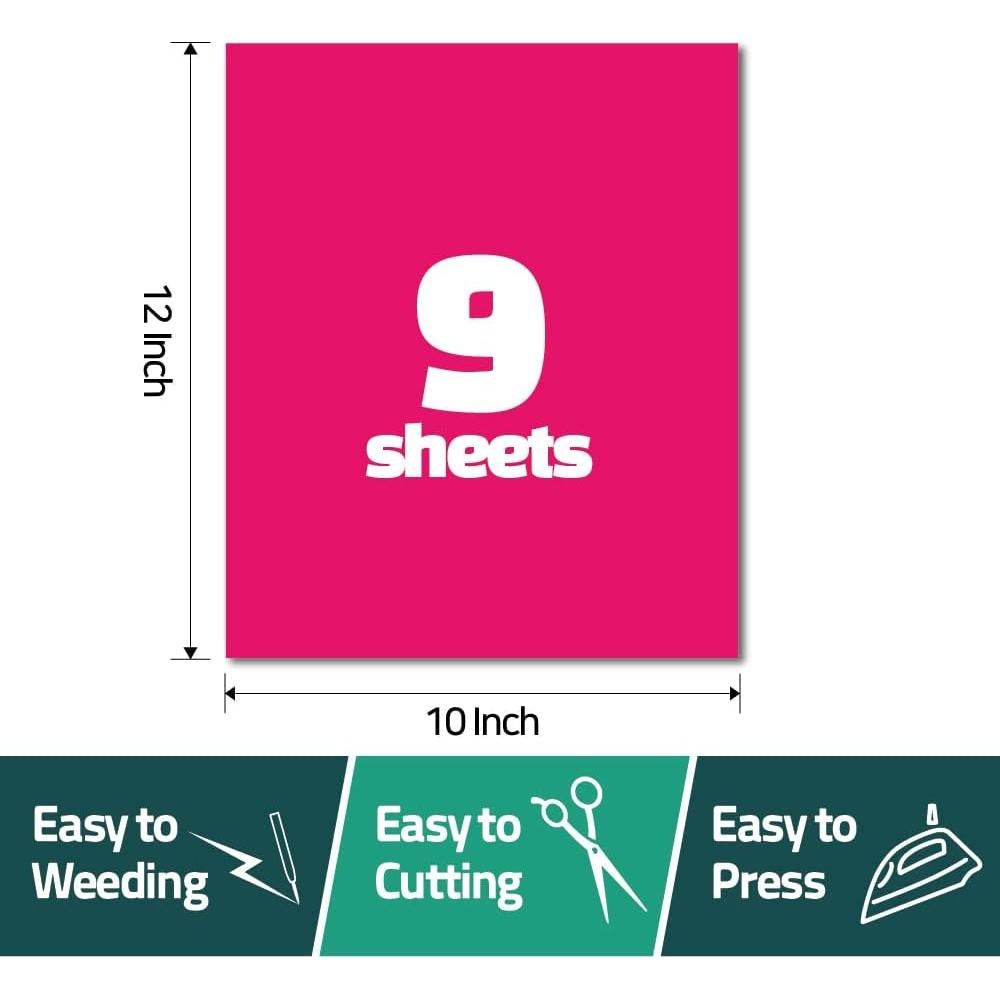 Vinilo de Transferencia Térmica 3D GIO-FLEX 9 Hojas 25.4x30.5cm