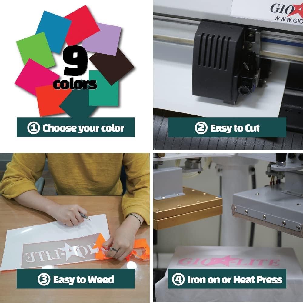 Vinilo de Transferencia Térmica 3D GIO-FLEX 9 Hojas 25.4x30.5cm