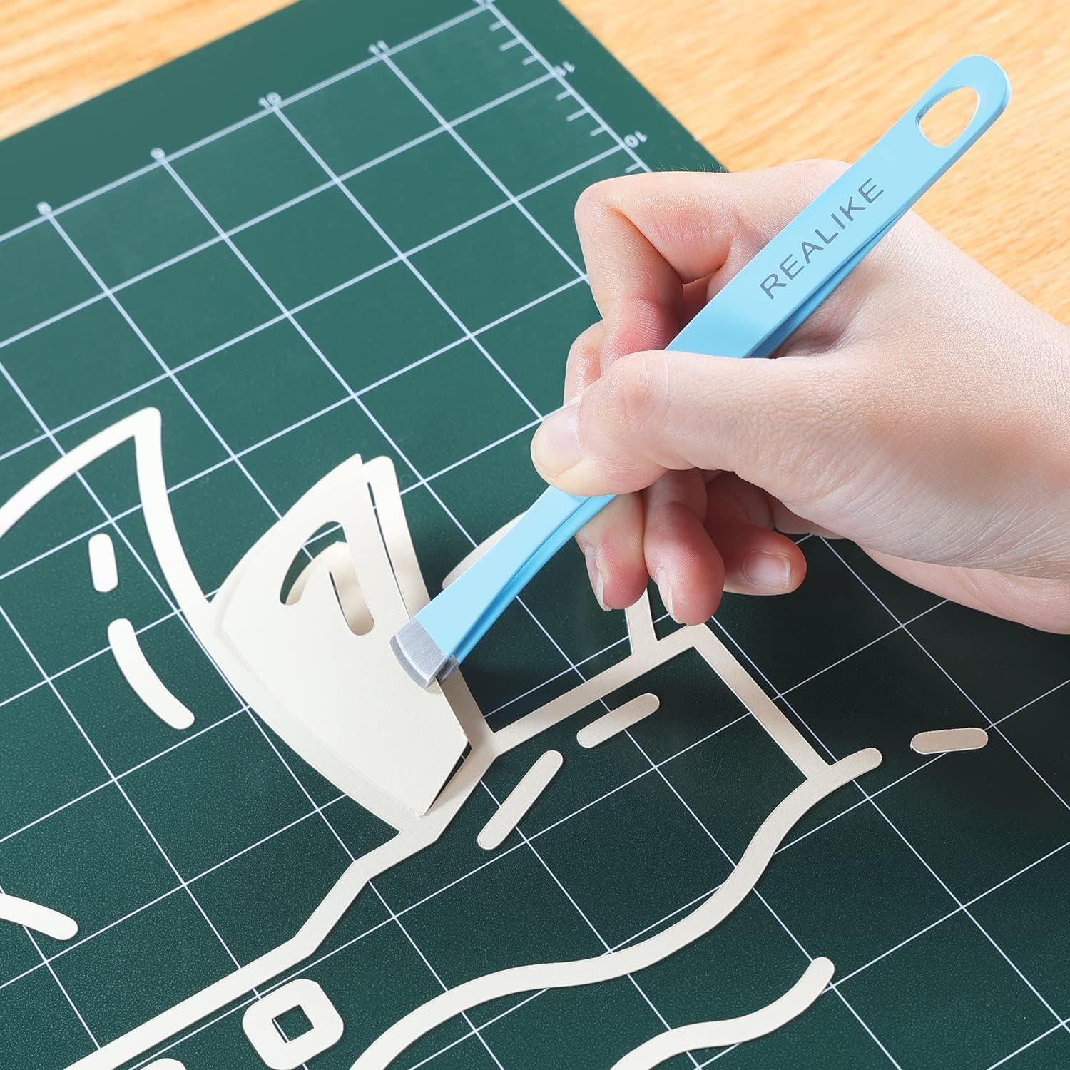 Juego de Rodillo Brayer y Pinzas REALIKE para Manualidades