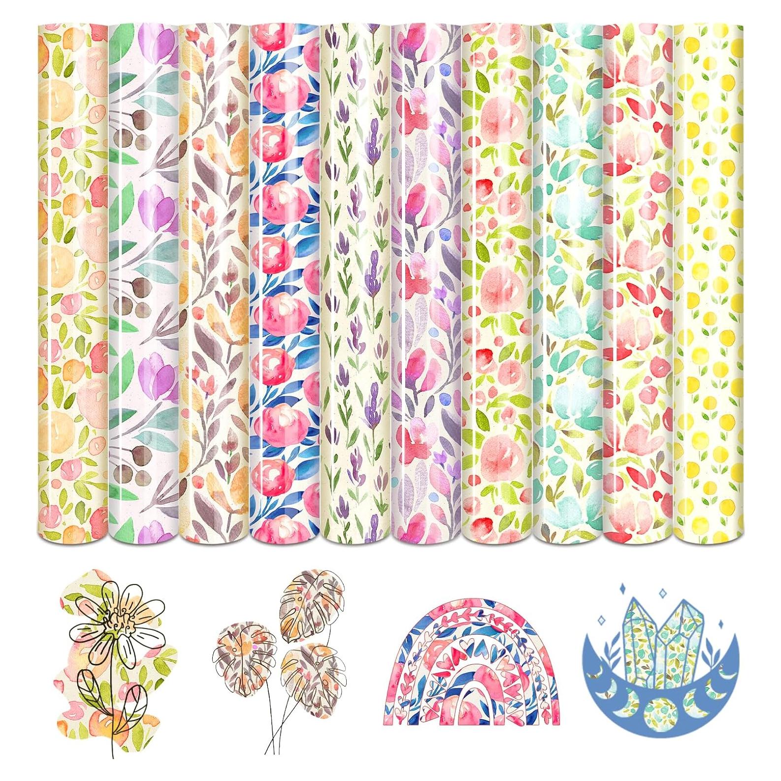 Vinilo HTV Floral Tulipán 10 Hojas 30.48x25.4 cm