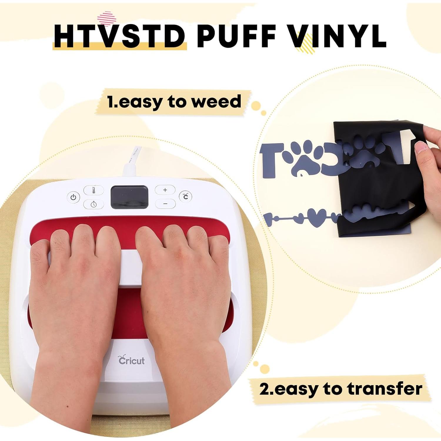 Vinilo de Transferencia de Calor Puff HTVSTD 6 Hojas 30.48x25.4cm