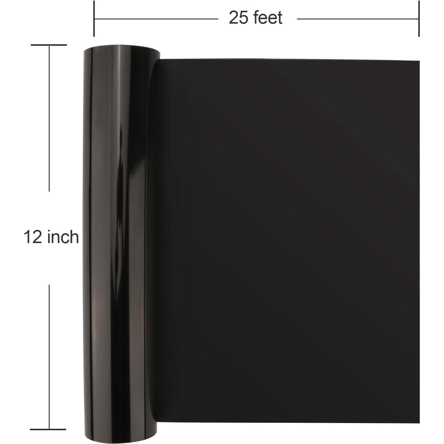 Vinilo Termoadhesivo Somolux HTV 30cm x 7.62m Negro Brillante