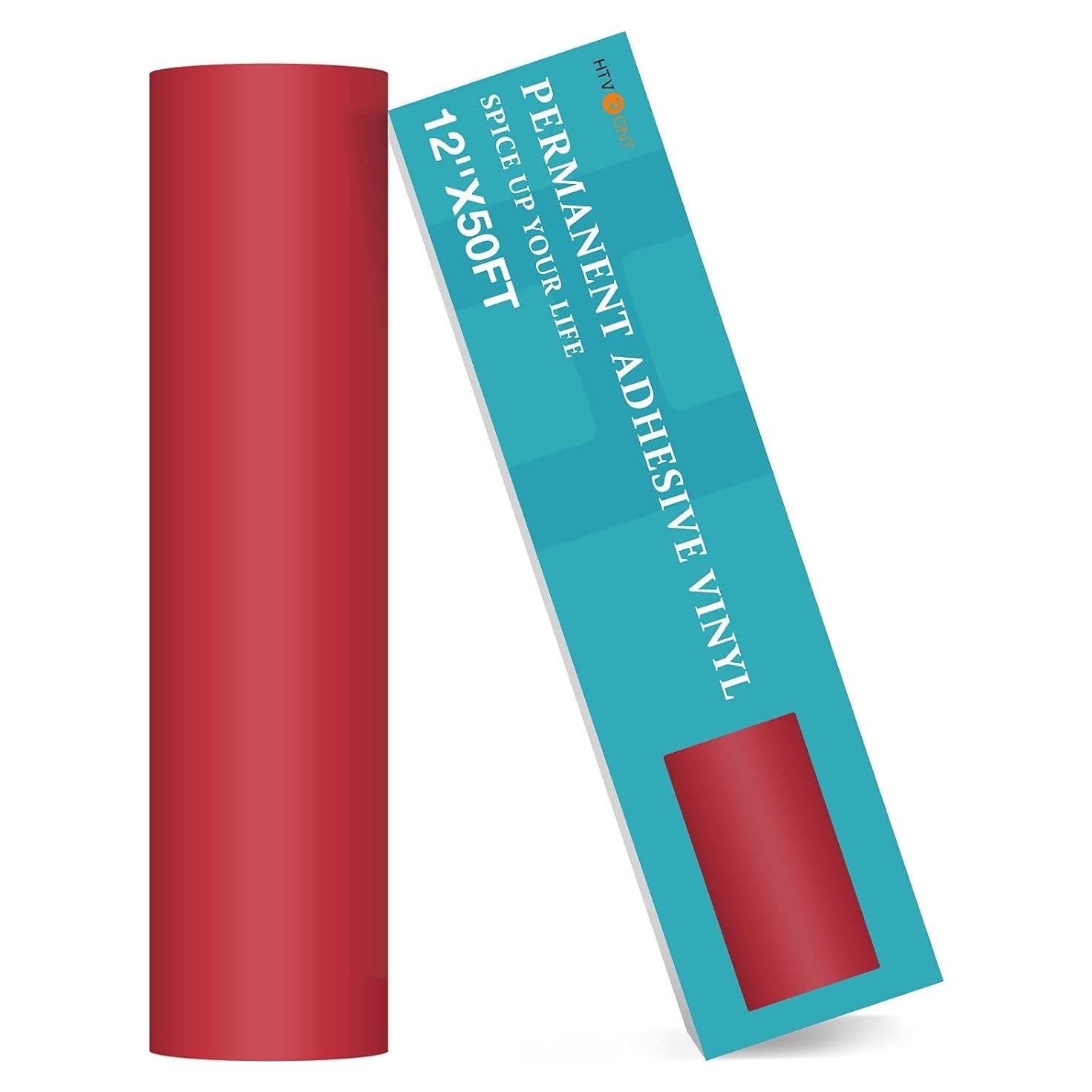 Vinilo Adhesivo Permanente Rojo Mate HTVRONT 30.48 cm x 15.24 m